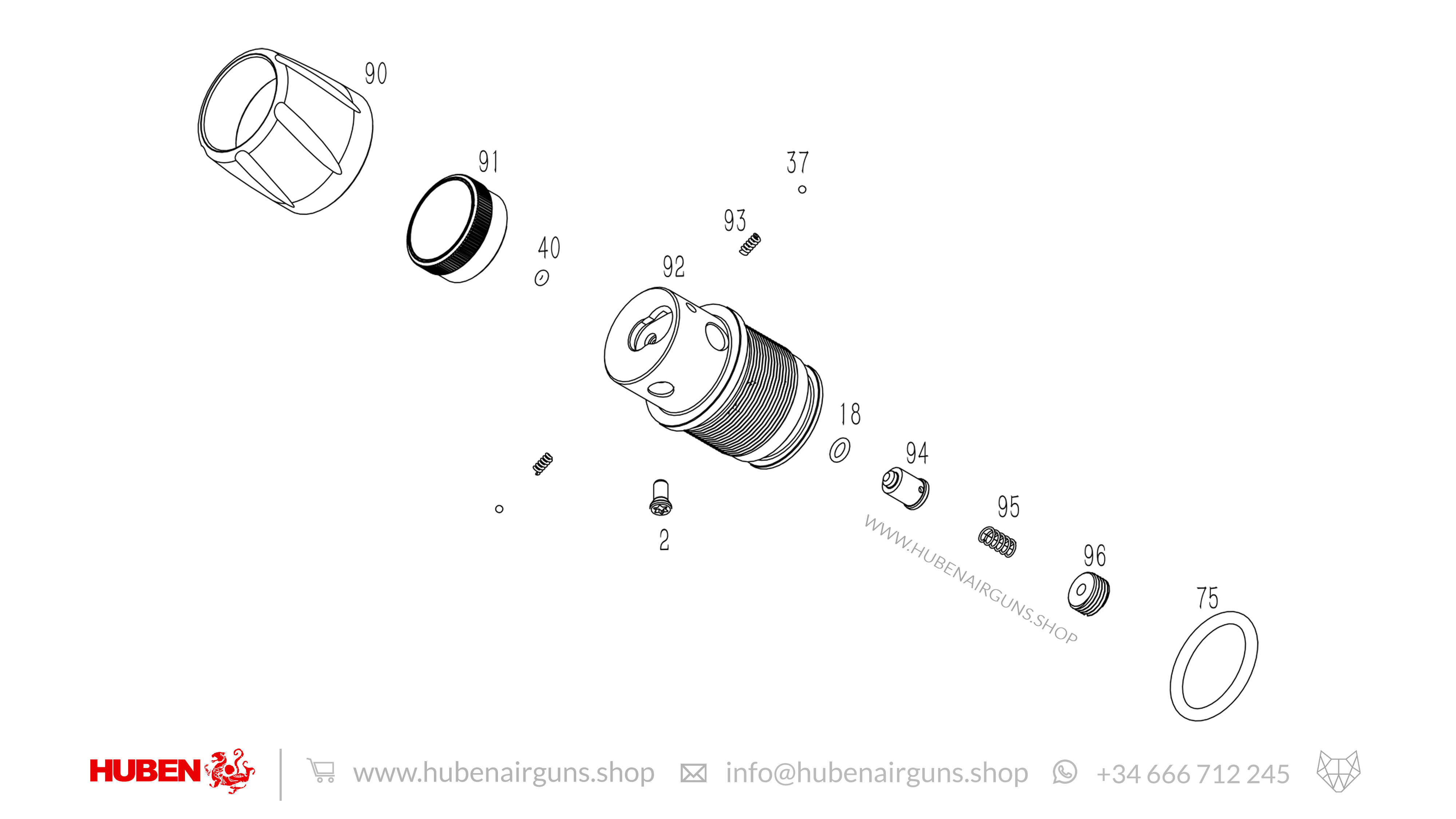 Spare parts Huben K1 Diagram 6 Filling Port