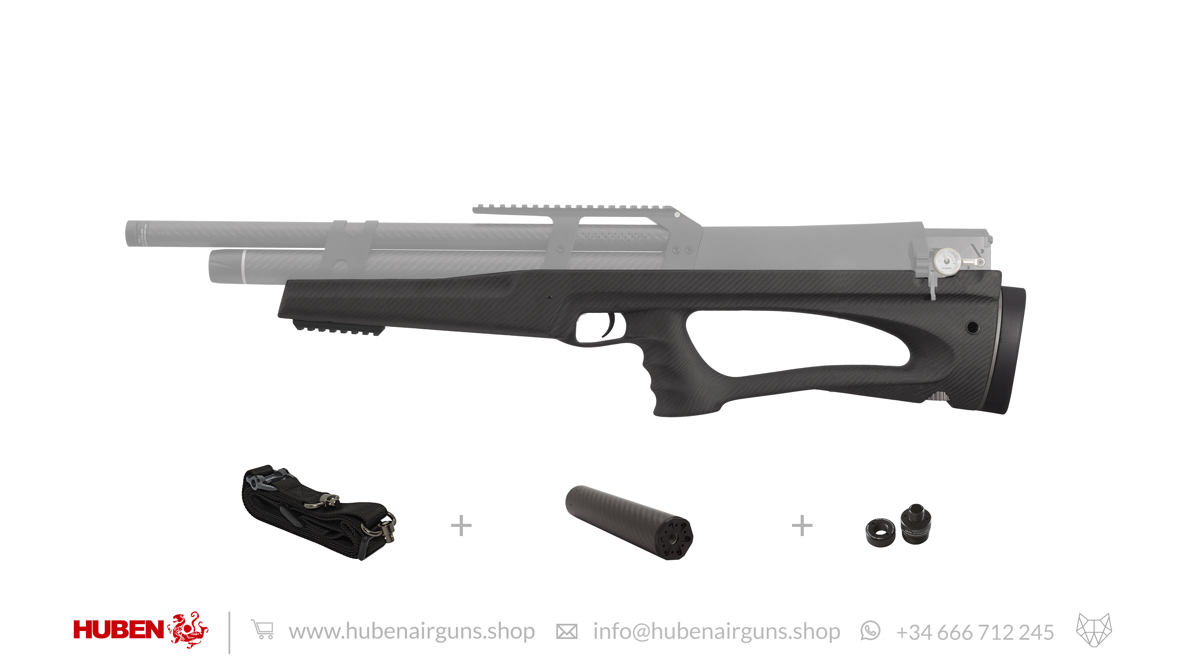 Wolfiek Carbon Fiber Stock for K1 Air Rifle