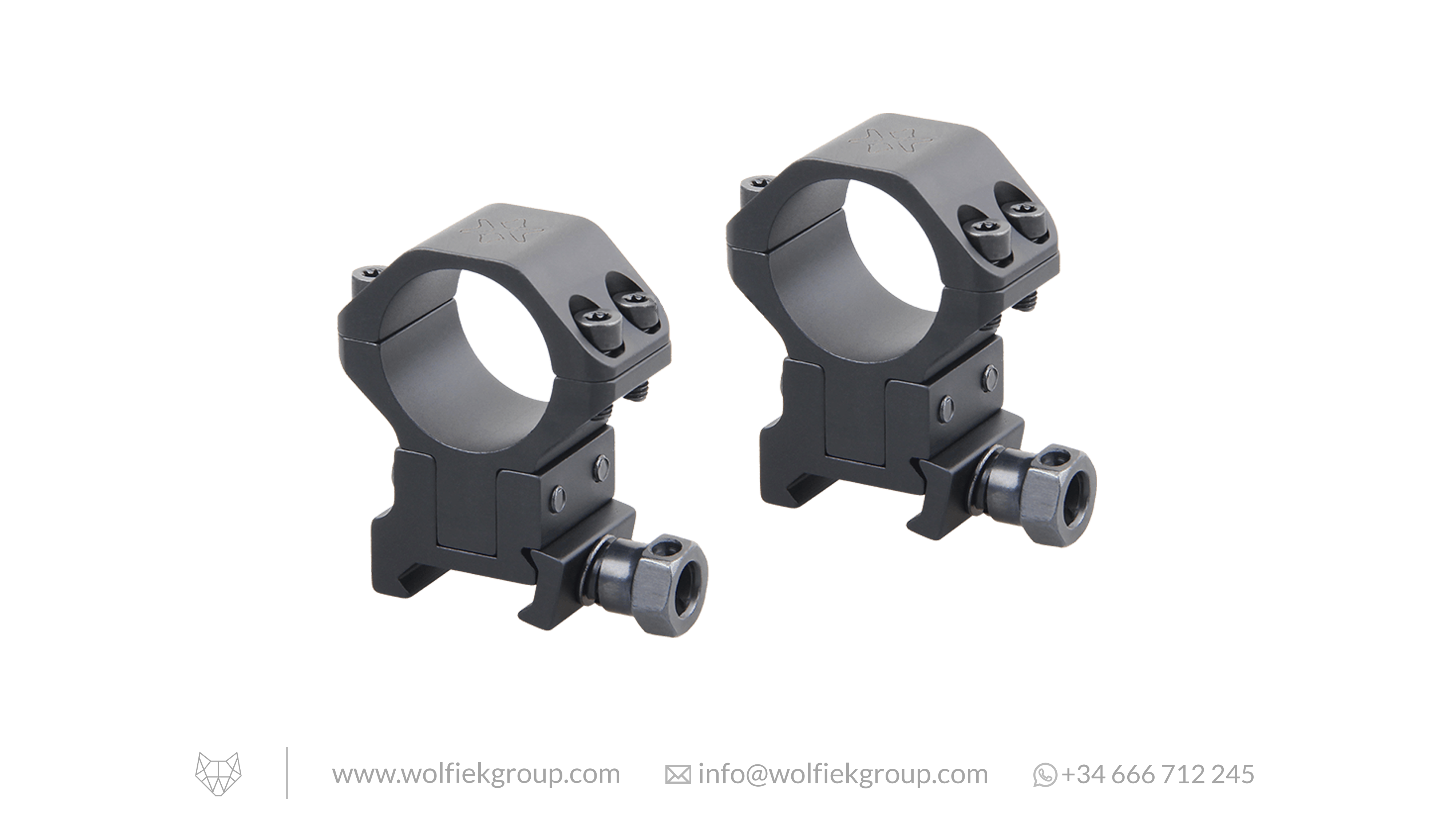 Two adjustable scope mounts in black
