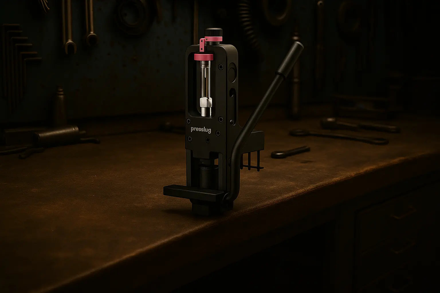 Presslug precision reloading press for casting and sizing PCP airgun slugs