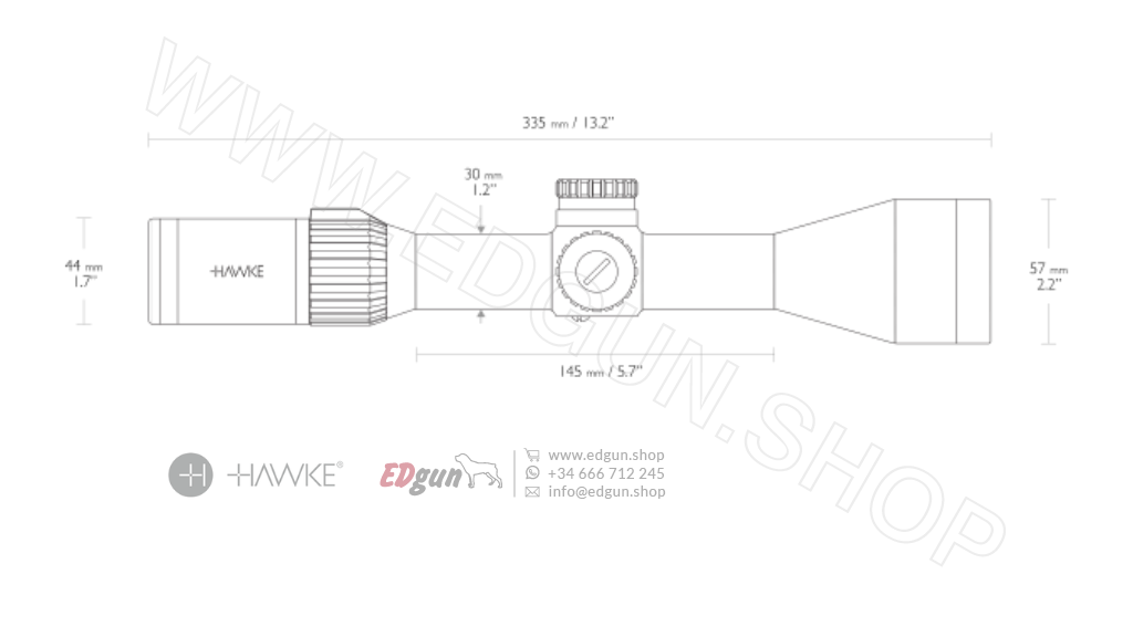 Map of the Hawke FRONTIER scope