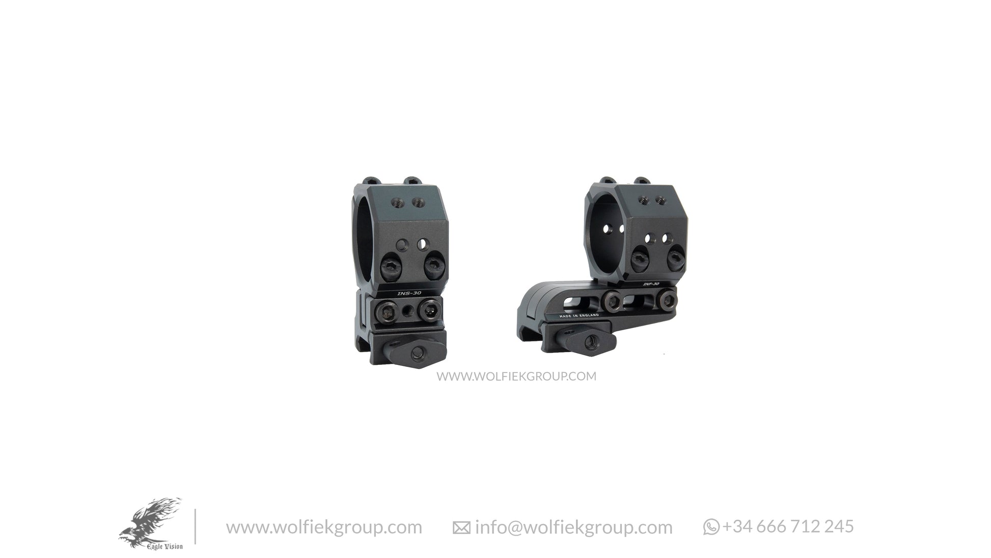 Eagle Vision Picatinny Infinity Elevation ADJUSTABLE Scope Mounts 30mm