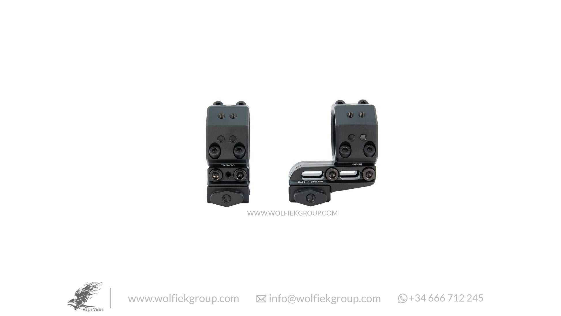 Eagle Vision Picatinny Infinity Elevation ADJUSTABLE Scope Mounts 30mm