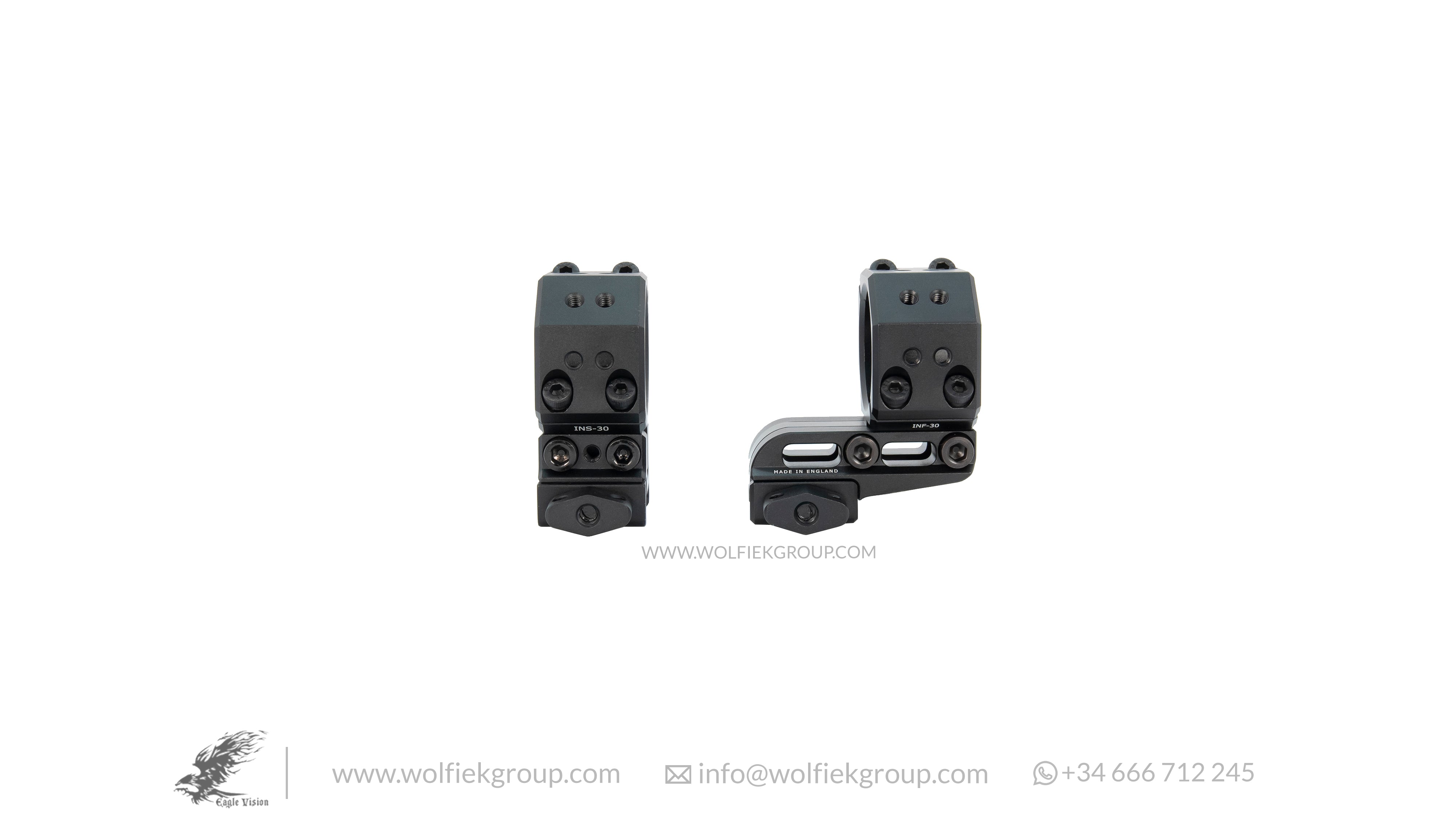 Eagle Vision Picatinny Infinity Elevation ADJUSTABLE Scope Mounts 30mm