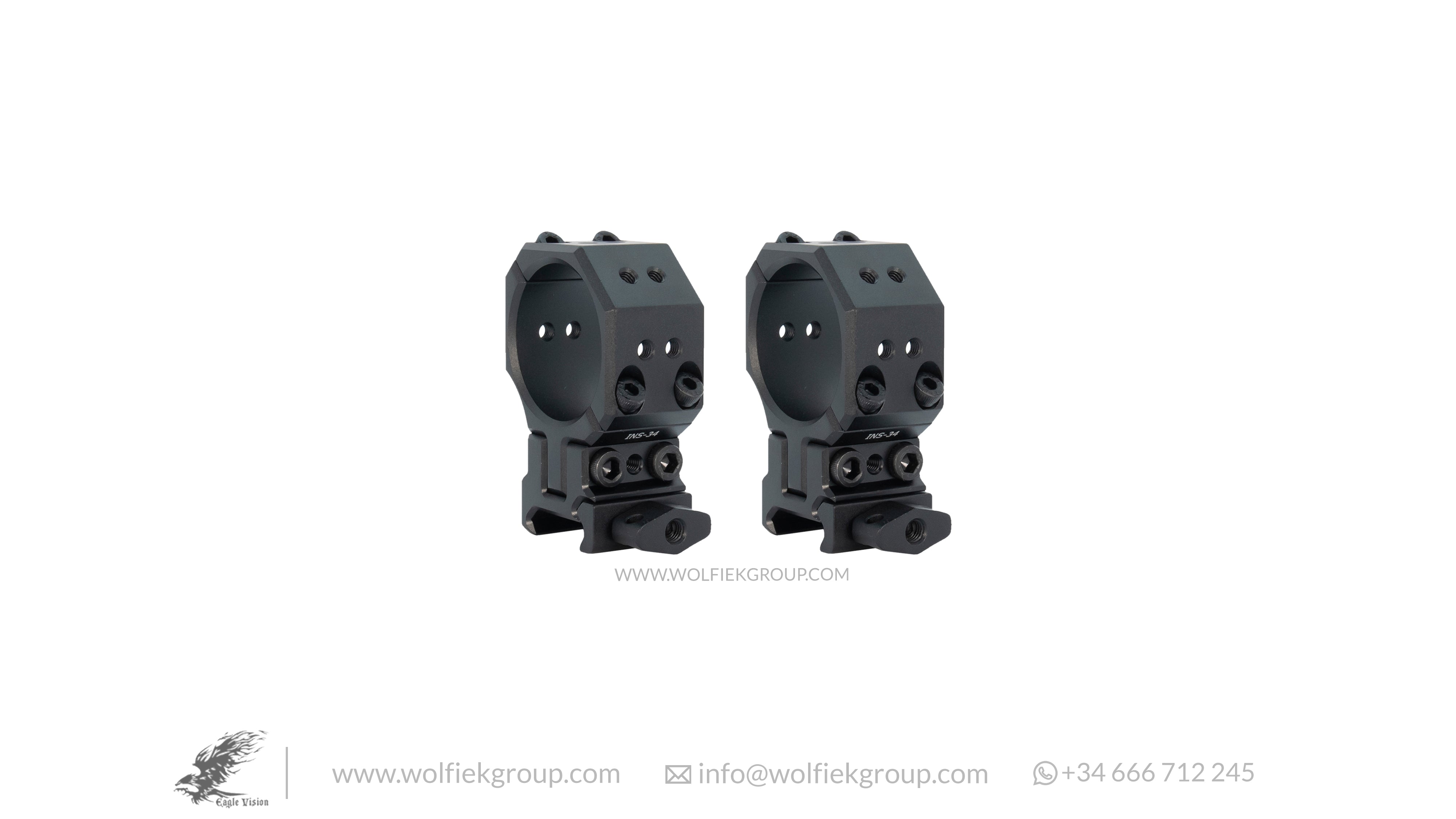 Eagle Vision Picatinny Infinity Elevation ADJUSTABLE Scope Mounts 34mm