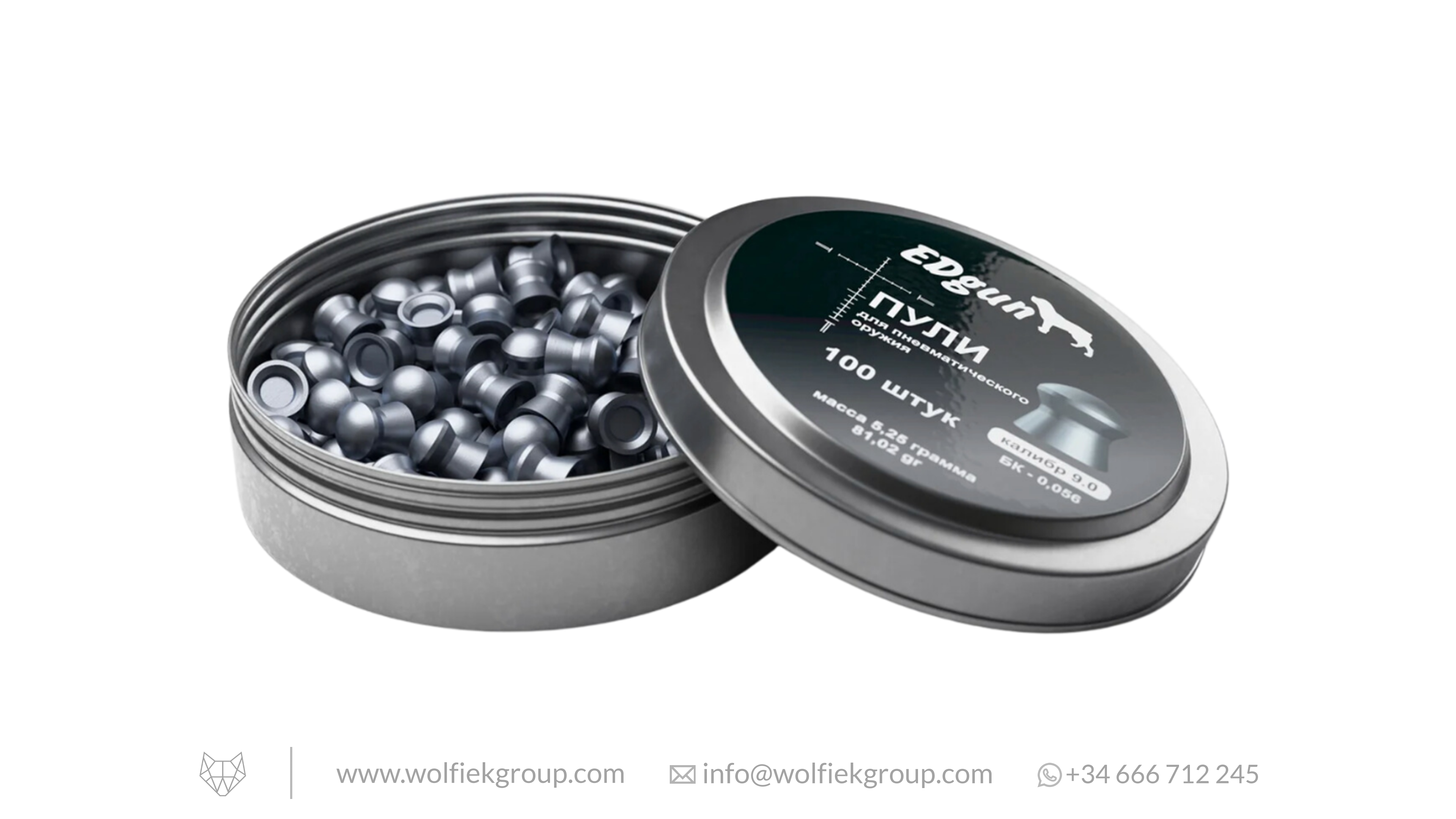 EDgun Premium Airgun Pellets · Cal .35 (9mm) · 5.25g (81.02gr)
