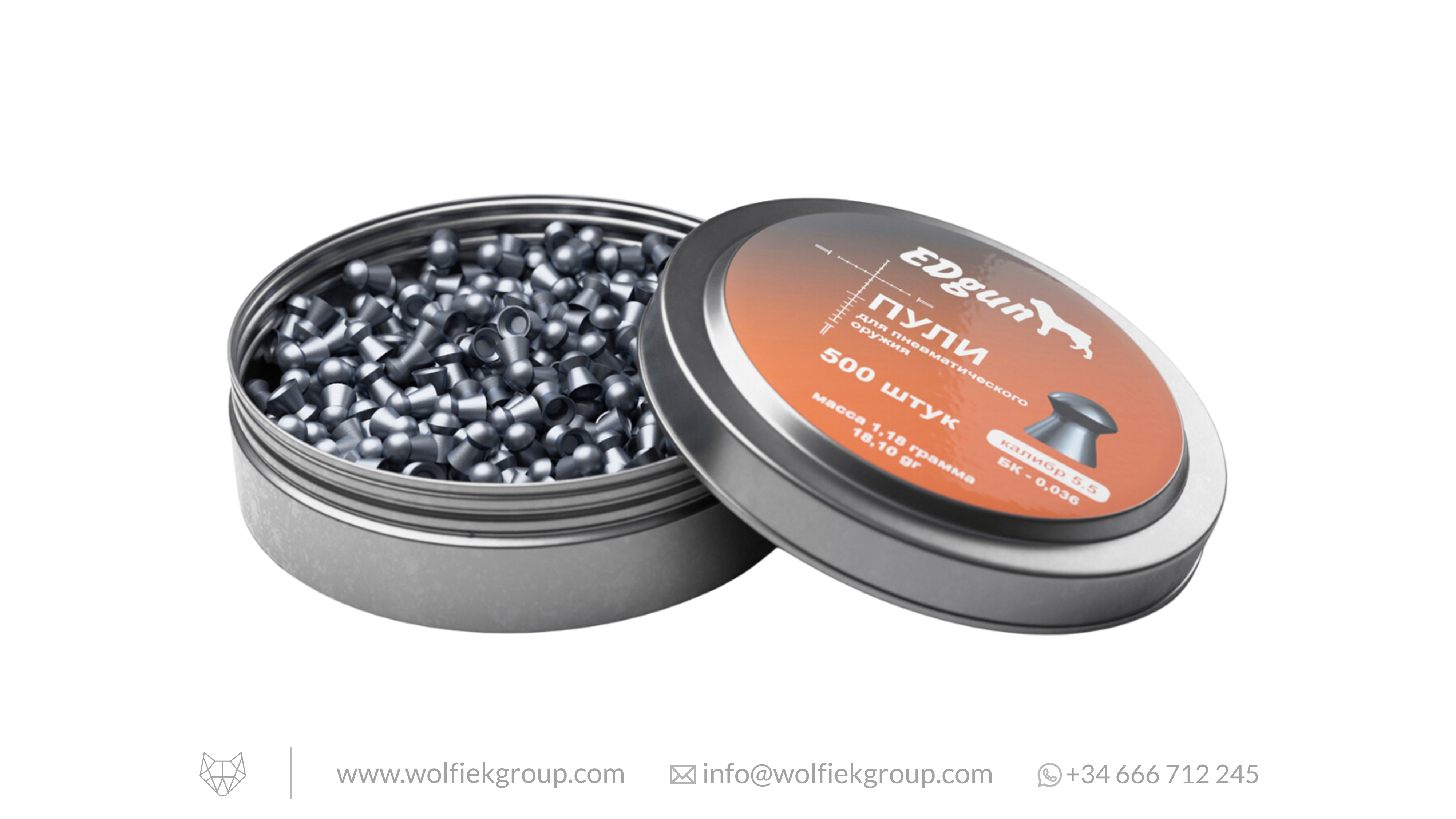 EDgun Premium Airgun Pellets (2022) · Cal .22 (5.5mm) · 1.18g (18.10gr)