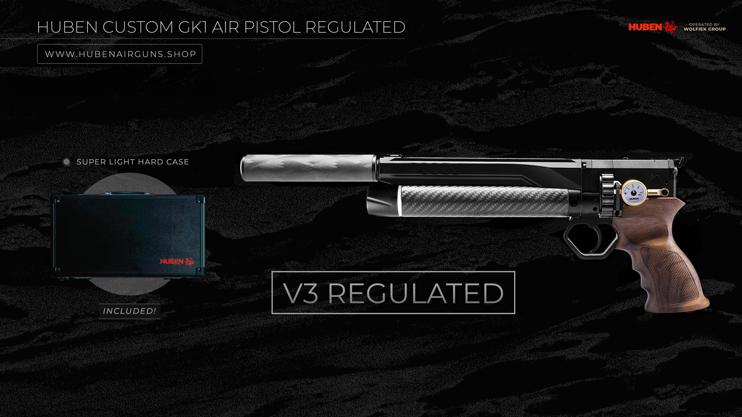 GK1 V3+ regulado personalizado · Cal. .177 (4,5 mm) · Producción anterior · Grado: AAA · 20% DE DESCUENTO