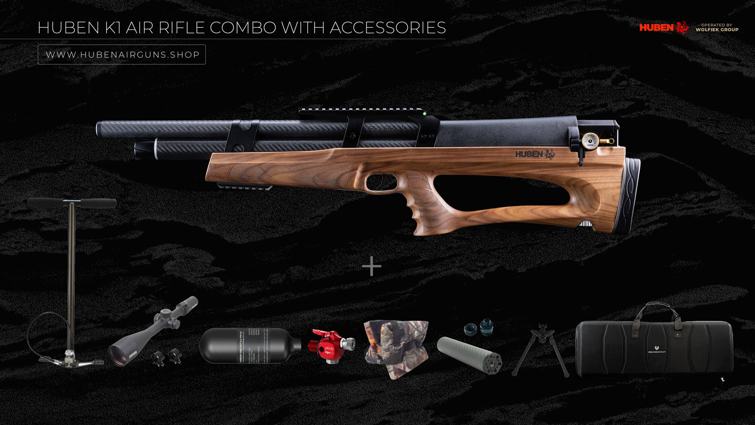 Huben K1 Air Rifle Combo with accessories