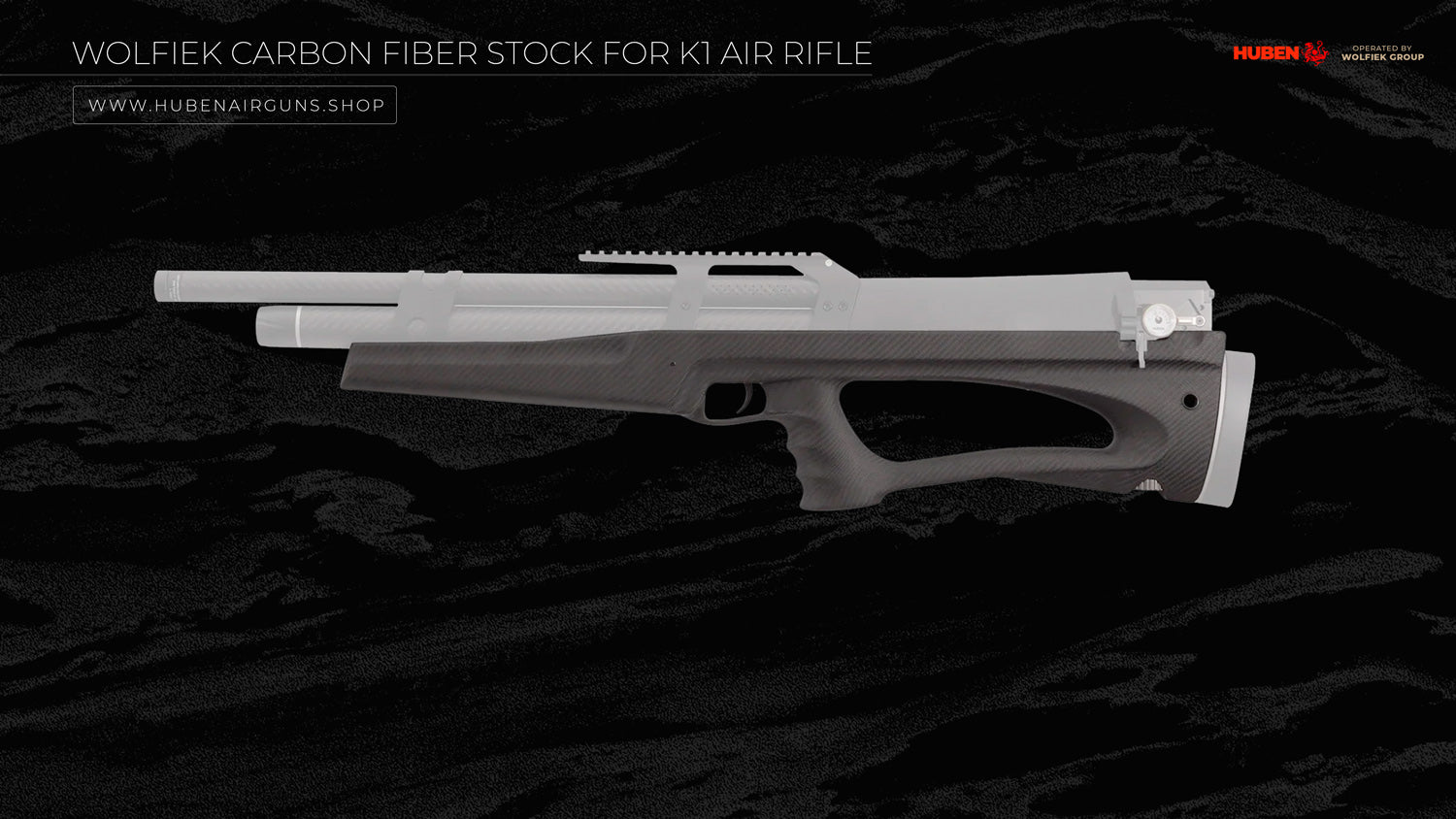 Culata de fibra de carbono Wolfiek para rifle de aire comprimido K1