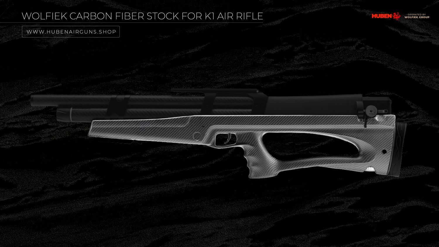 Culata de fibra de carbono Wolfiek para rifle de aire comprimido K1