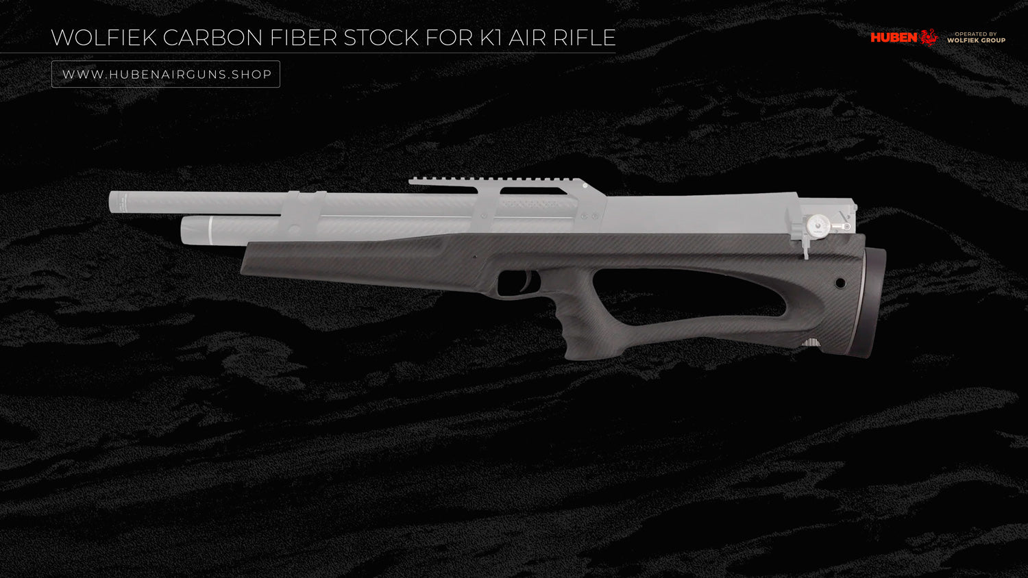 Culata de fibra de carbono Wolfiek para rifle de aire comprimido K1