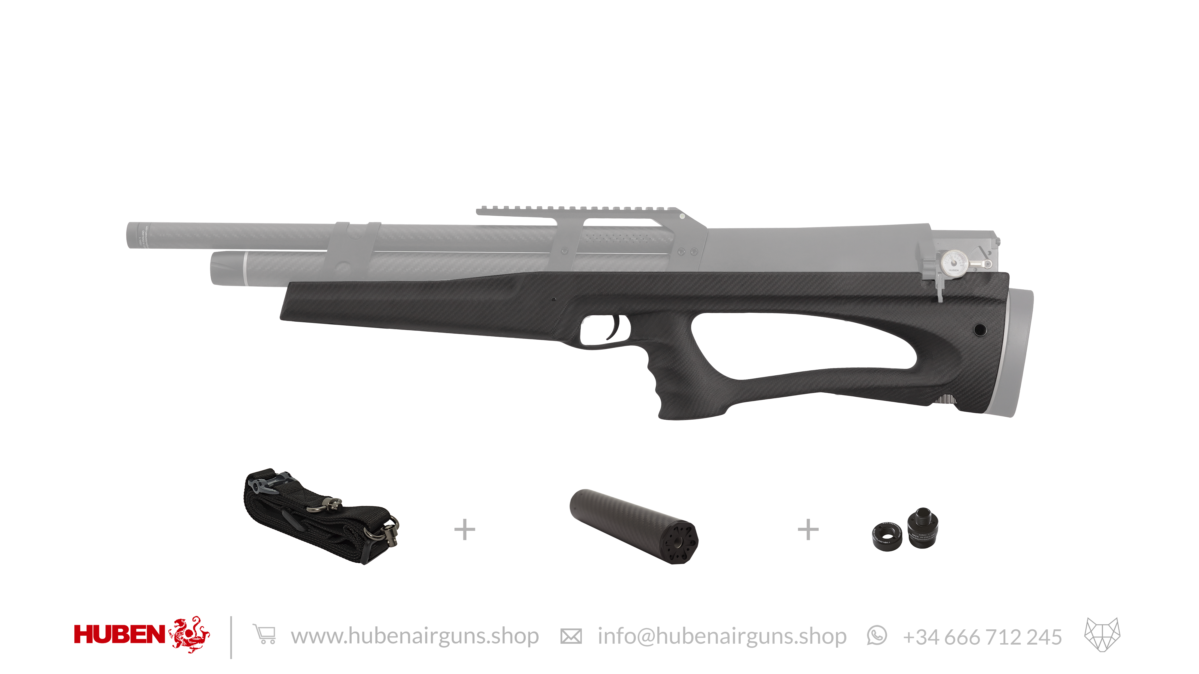 Wolfiek Carbon Fiber Stock for K1 Air Rifle