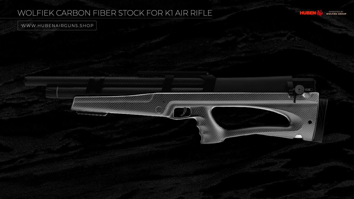 Culata de fibra de carbono Wolfiek para rifle de aire comprimido K1