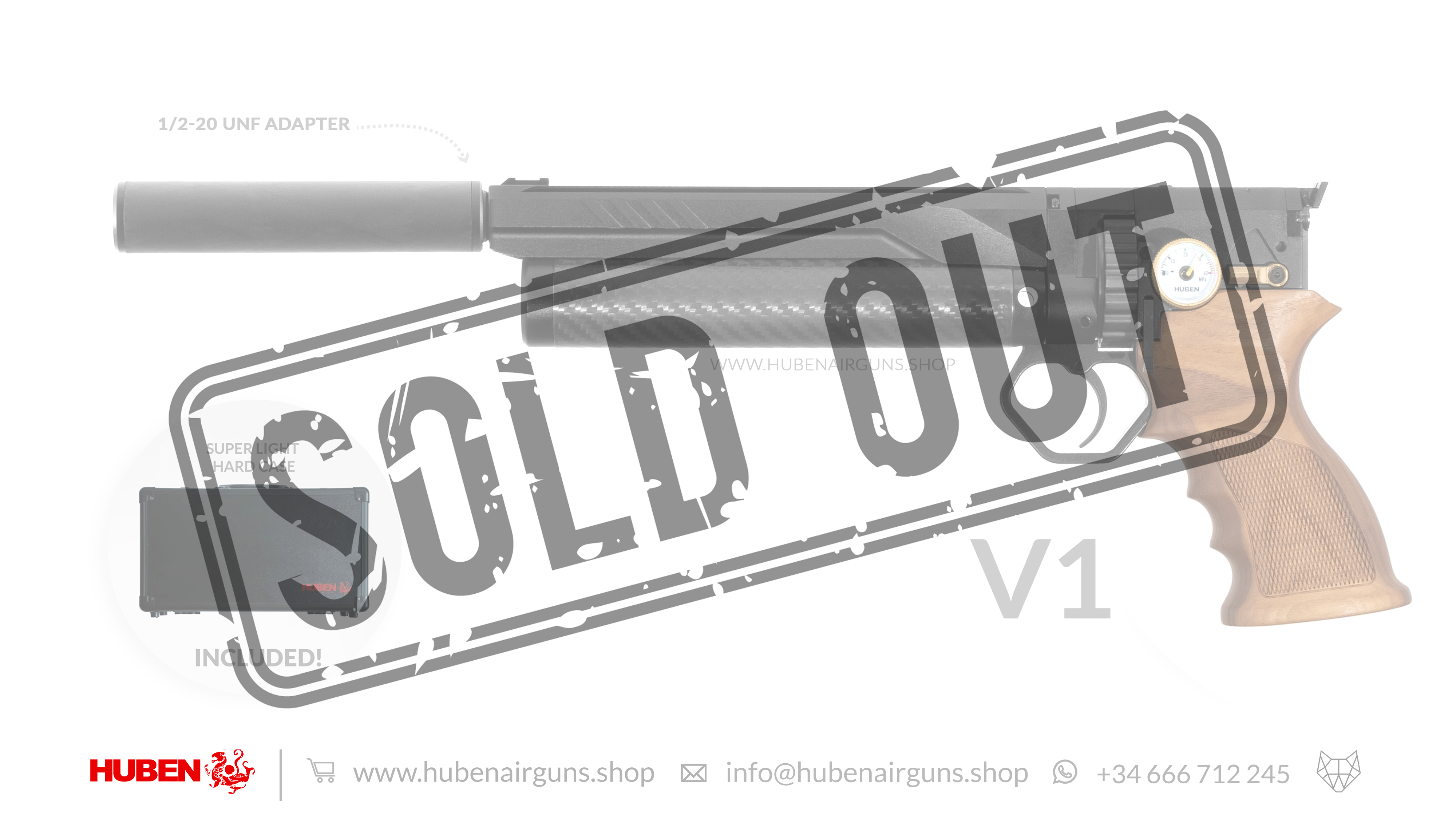 Huben GK1 Air Pistol (V1) - Cal .25 (6.35mm)