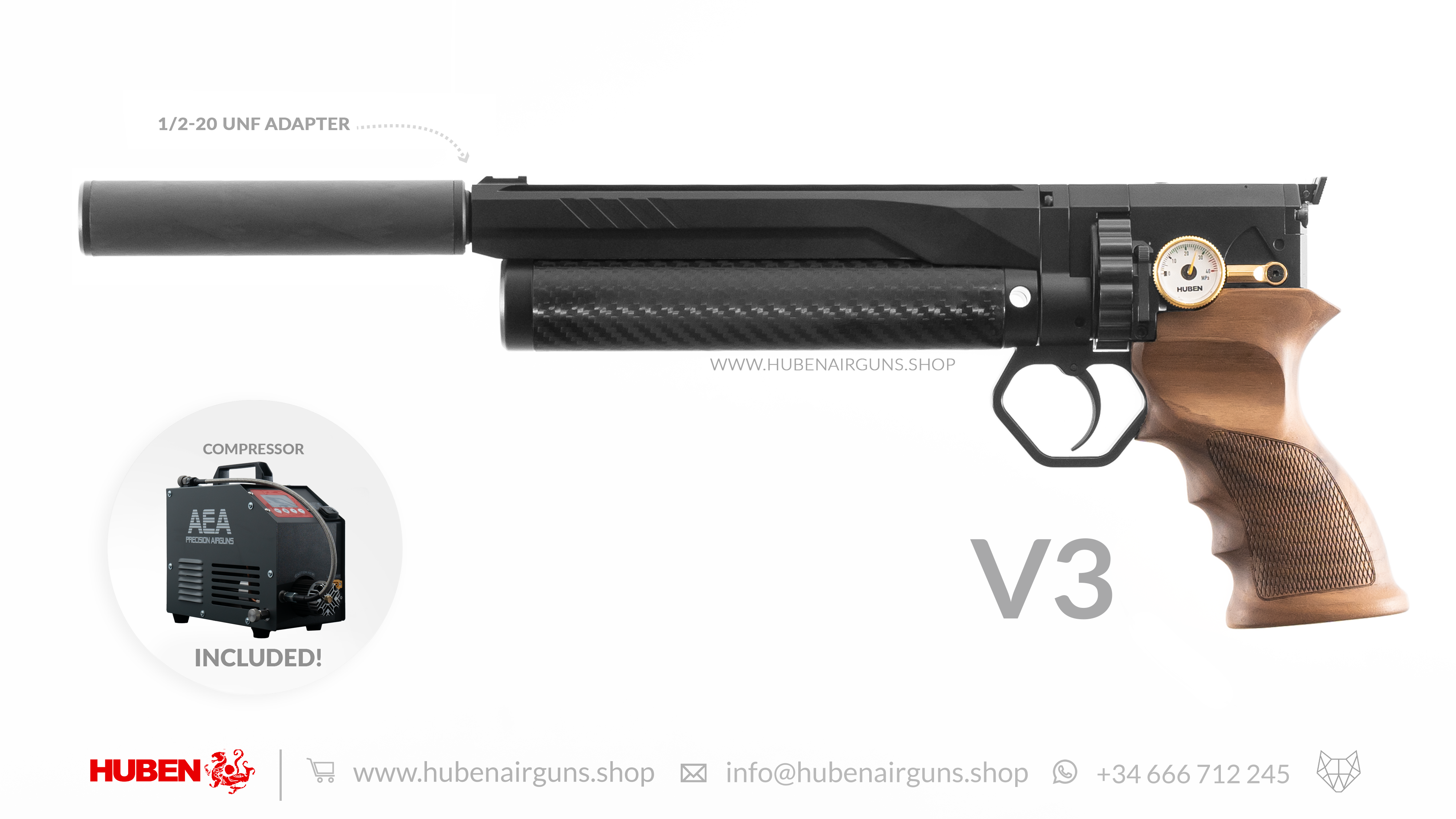 Super Combo Huben Air Pistol GK1 (V3+) and AEA Compressor
