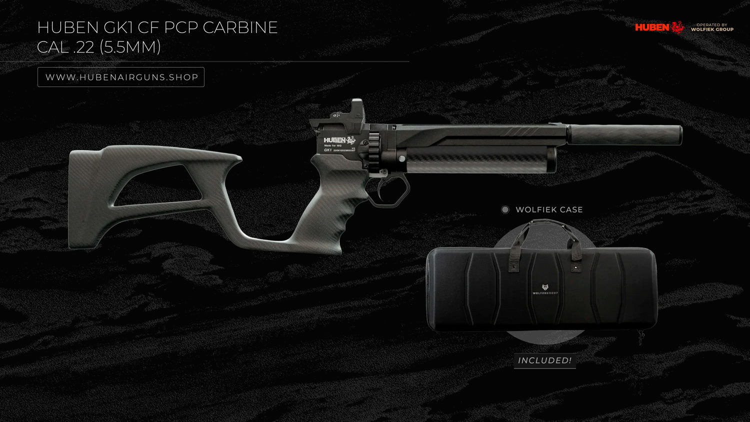 Huben GK1 CF PCP Carbine - Cal .22 (5.5mm)