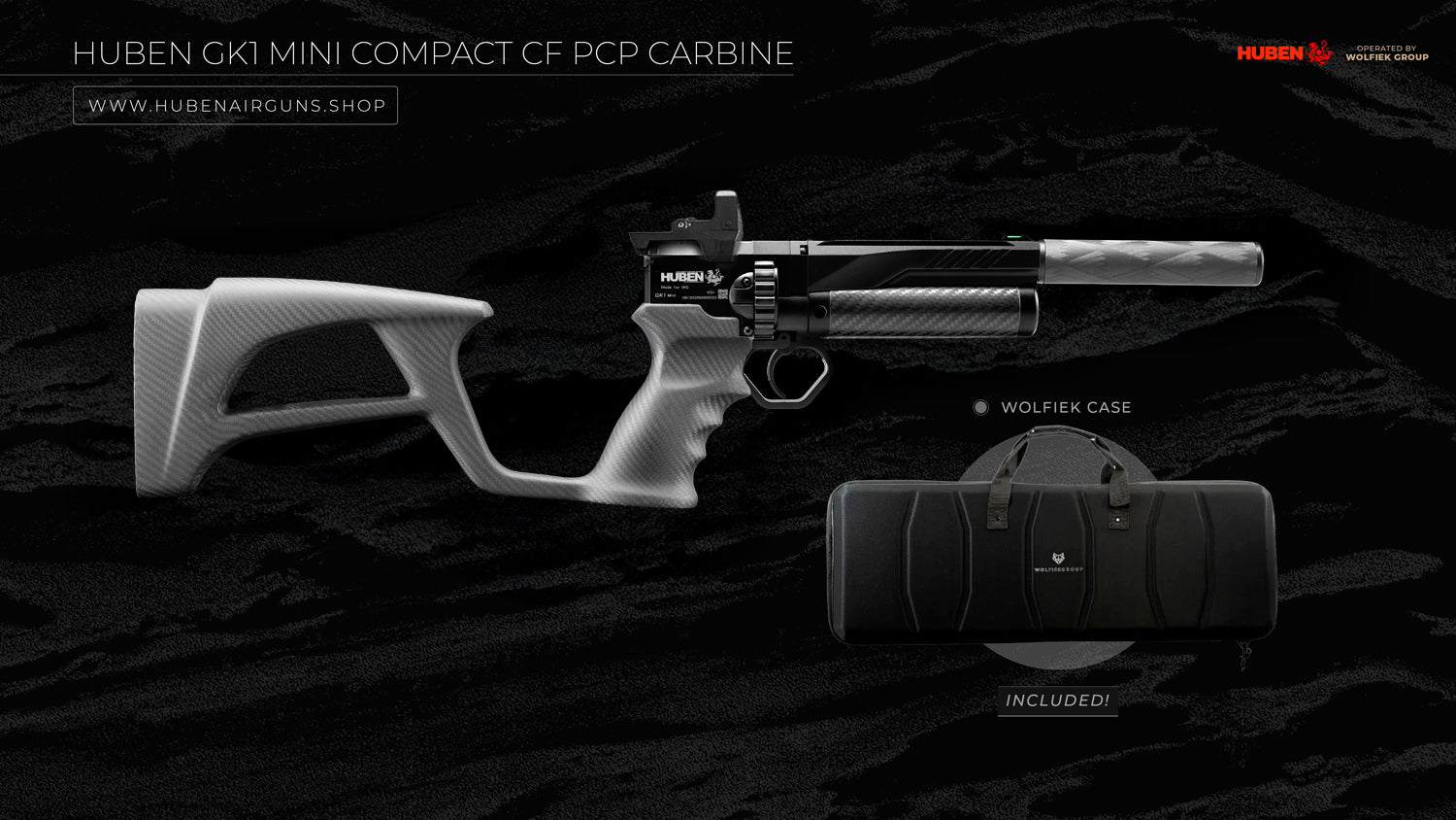 Huben GK1 Mini Compact CF PCP Carbine - Pre-Order