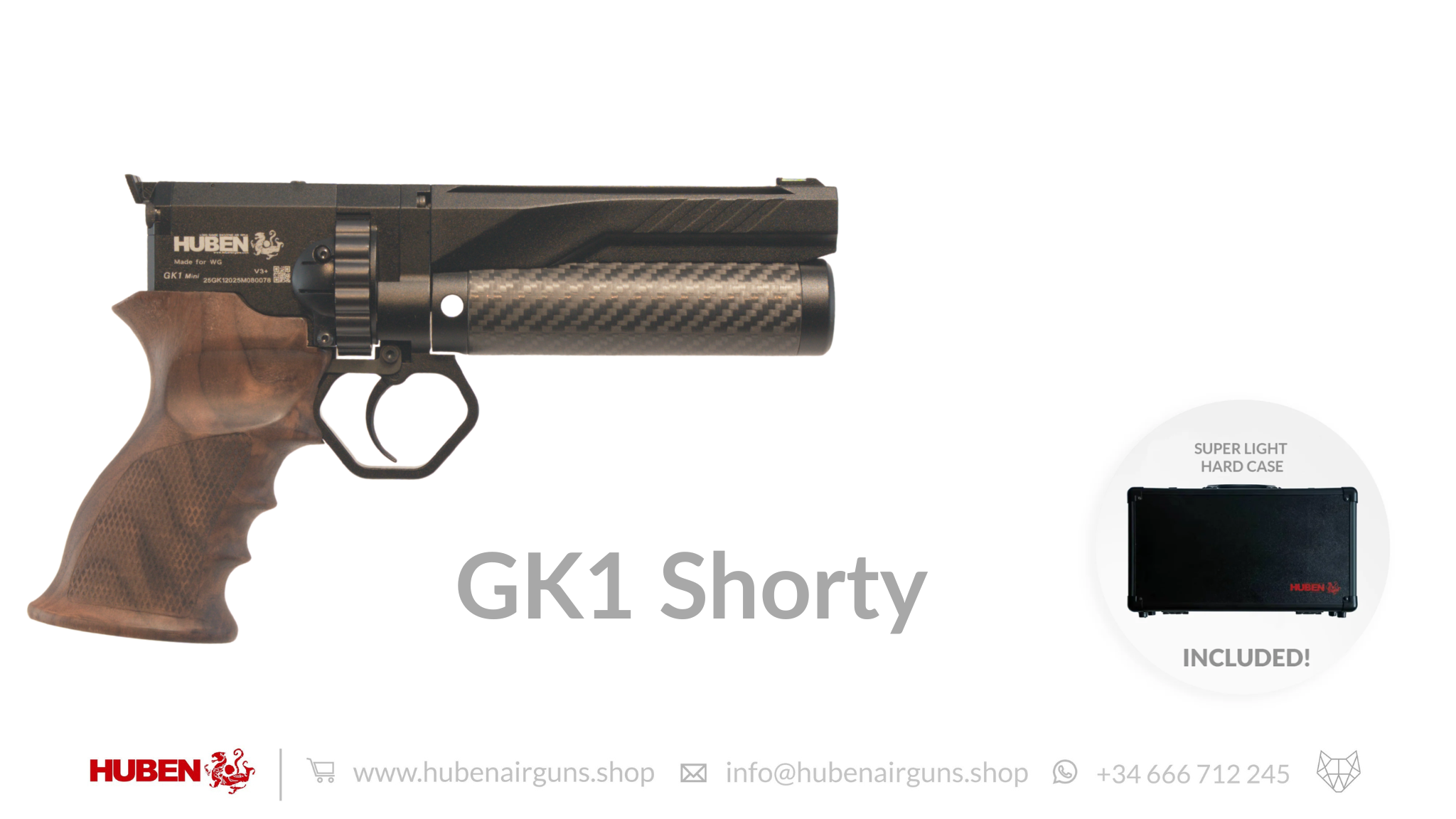 Huben GK1 Mini Air Pistol (aka Shorty) - Cal .177 (4.5mm) - Pre order