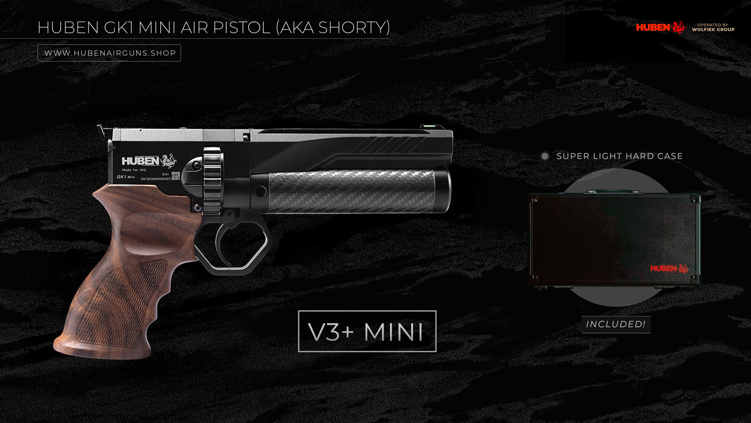 Huben GK1 V3+ Mini Air Pistol (aka Shorty) · Cal .177 (4.5mm) · Pre-Order