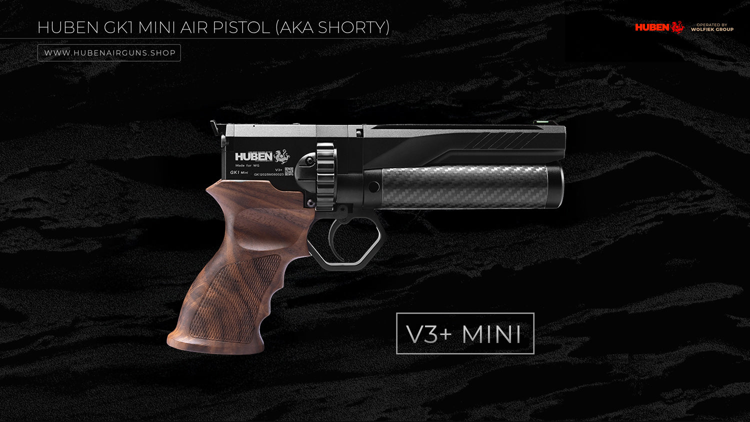 Huben GK1 V3+ Mini Air Pistol (aka Shorty) · Cal .177 (4.5mm) · Pre-Order
