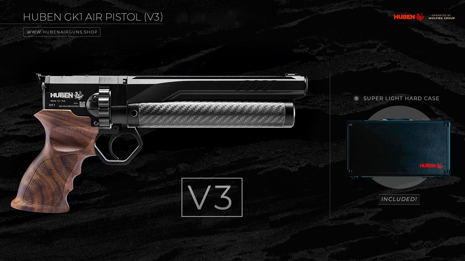 Huben GK1 Air Pistol (V3) - Cal .177 (4.5mm)