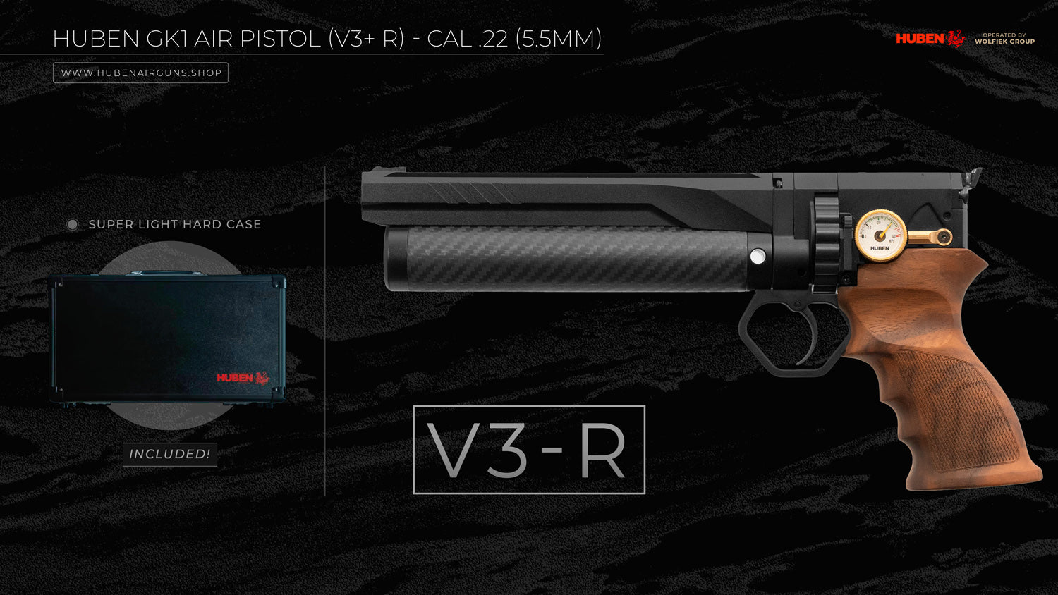 Huben GK1 Air Pistol (V3+ R) - Cal .22 (5.5mm)