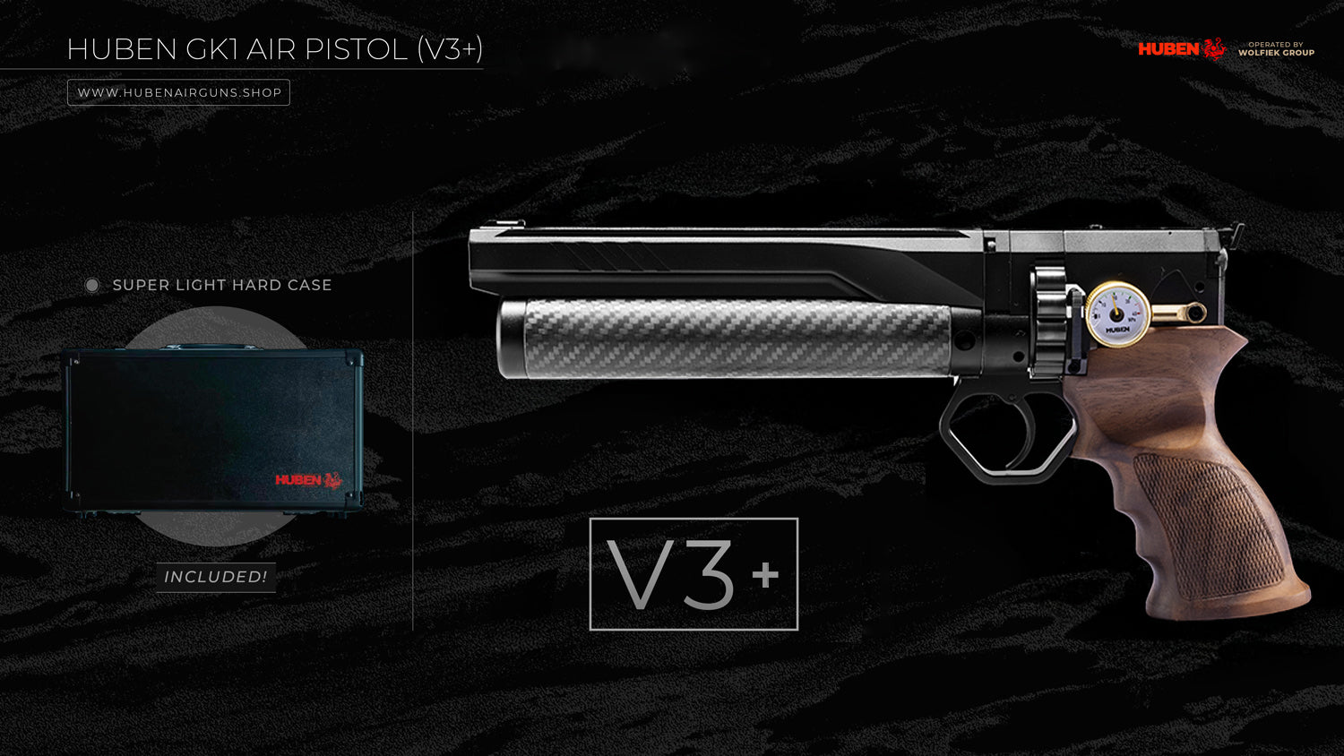 Huben GK1 V3+ Air Pistol · Cal .177 (4.5mm)