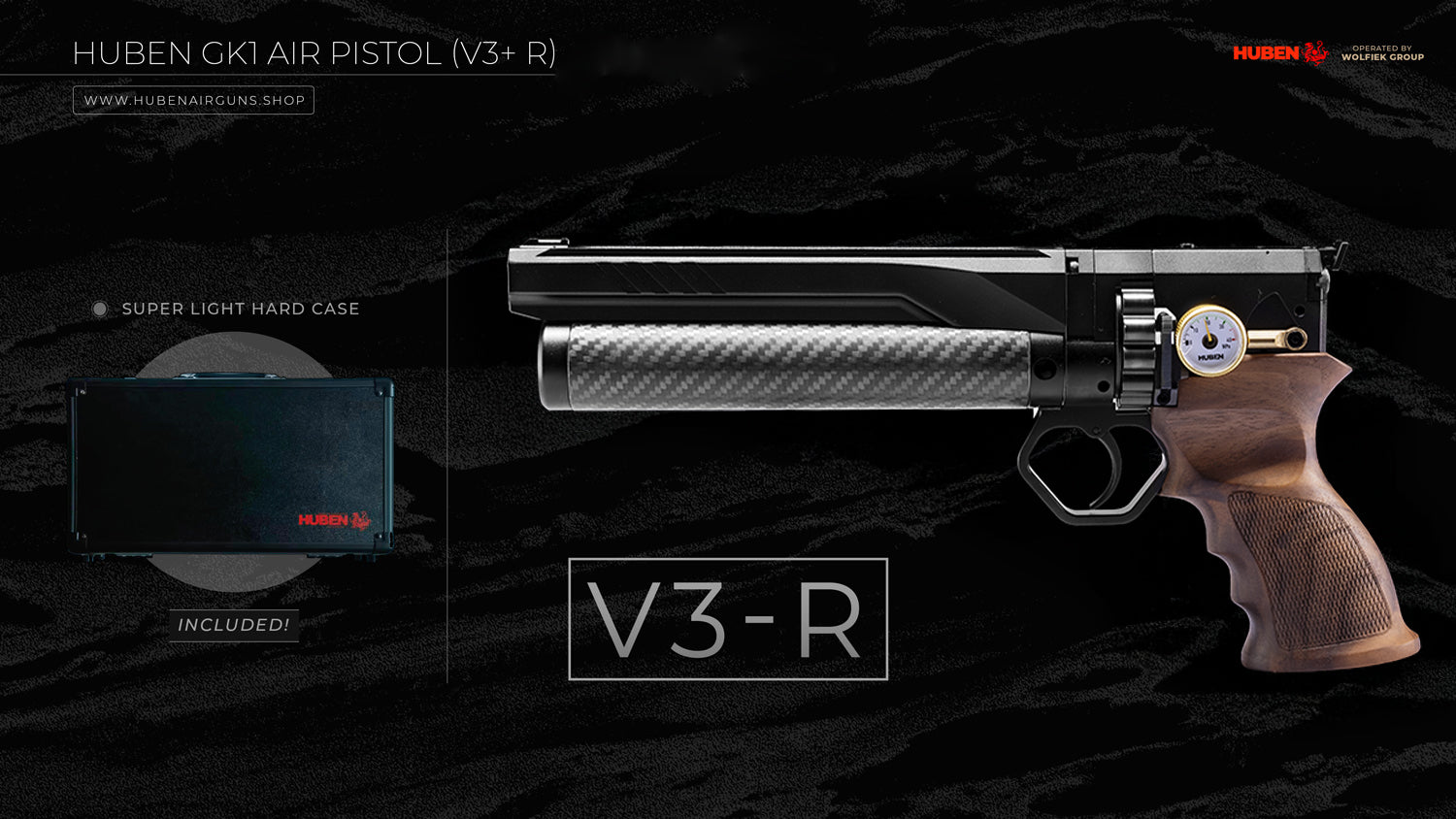 Pistola de aire comprimido Huben GK1 (V3+ R) - Cal .22 (5,5 mm)