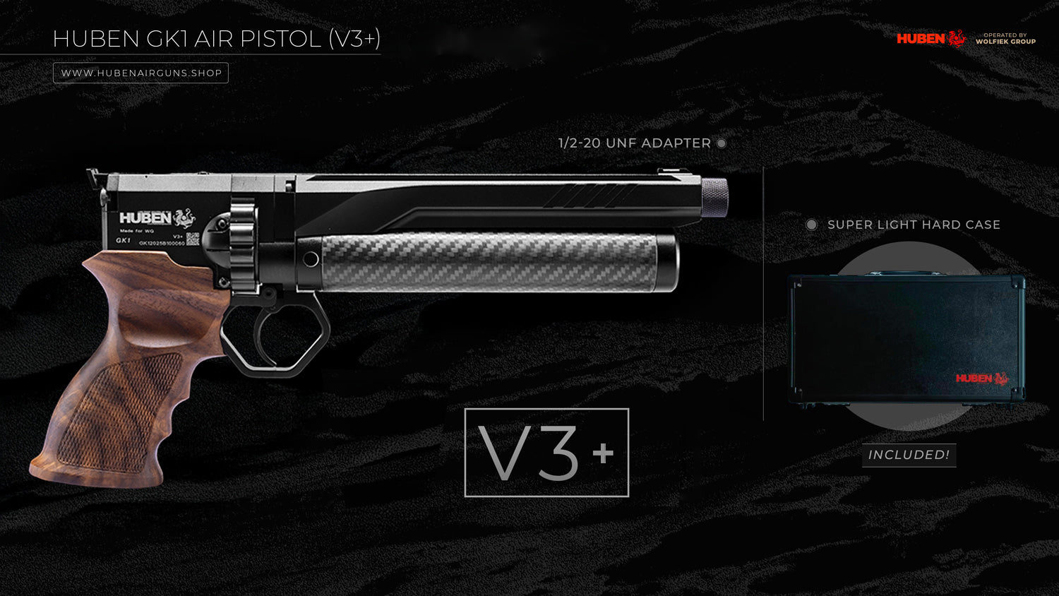 Pistola de aire comprimido Huben GK1 (V3+) - Cal .30 (7,62 mm) 