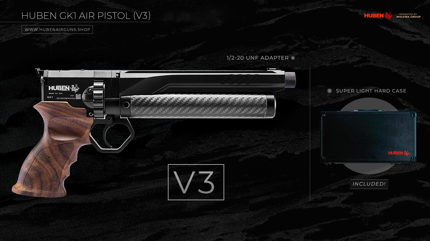 Huben GK1 Air Pistol (V3) - Cal .177 (4.5mm)