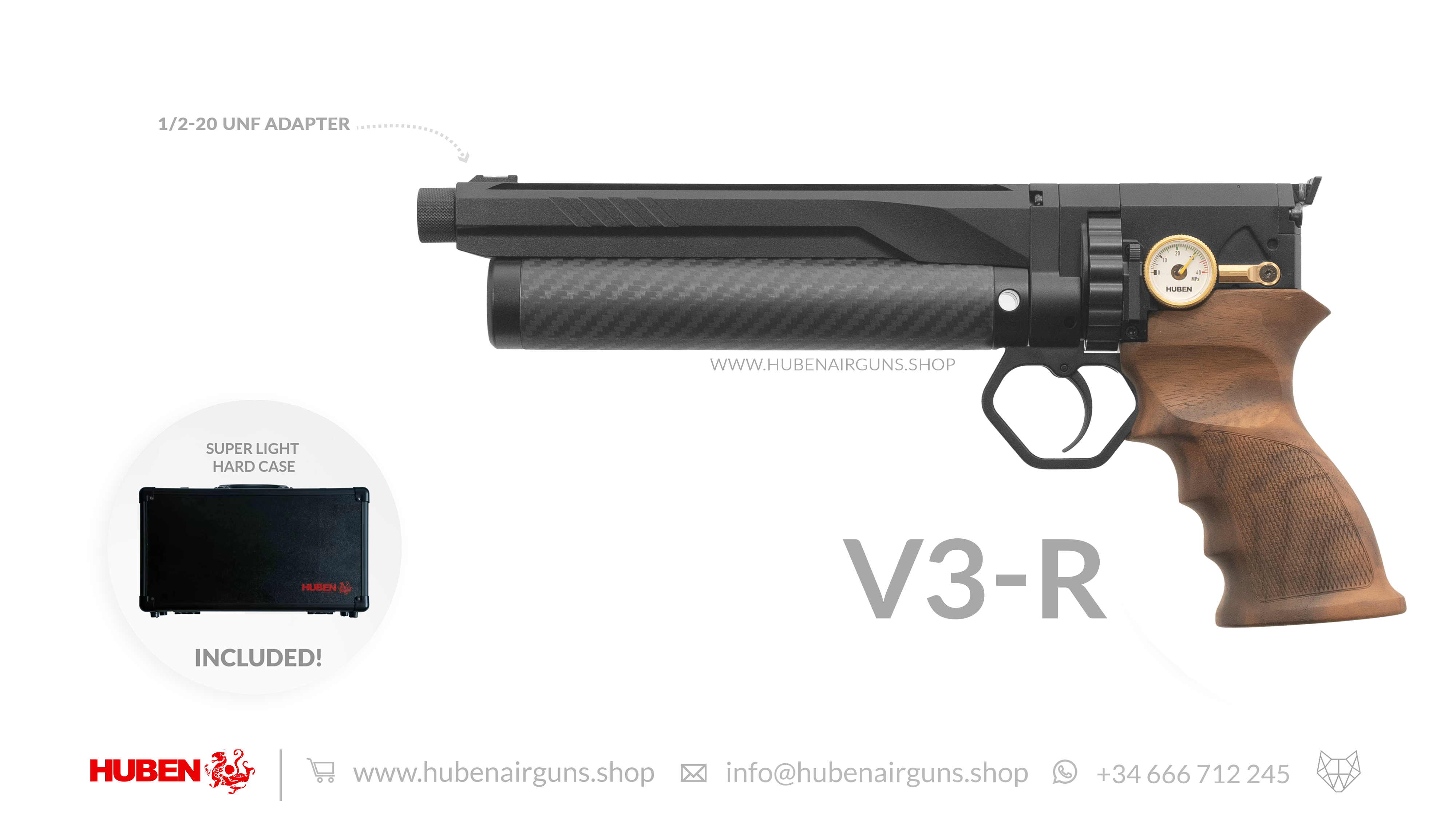 Huben GK1 Air Pistol (V3+ R) - Cal .177 (4.5mm)