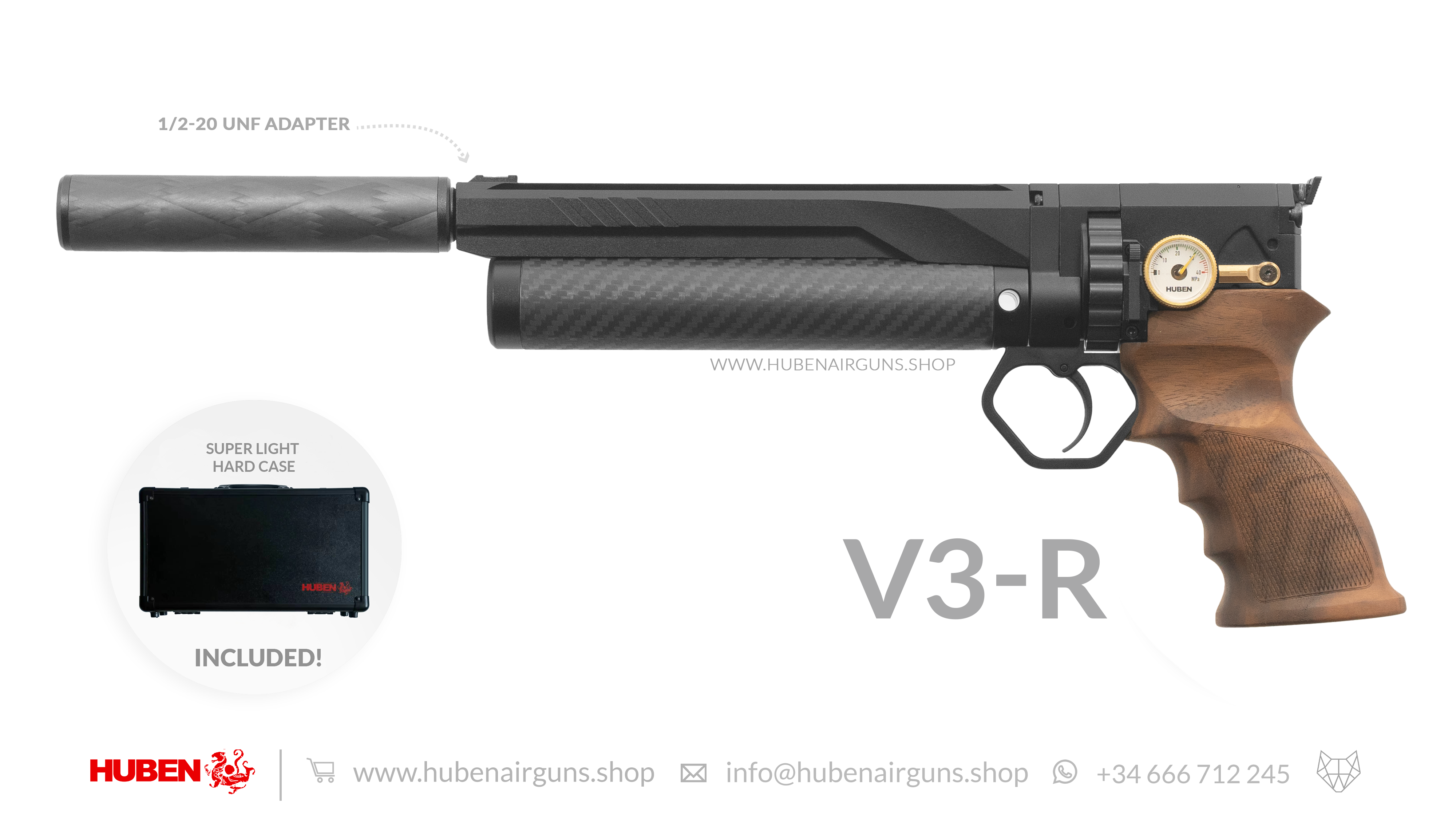 Huben GK1 Air Pistol (V3+ R) - Cal .177 (4.5mm)