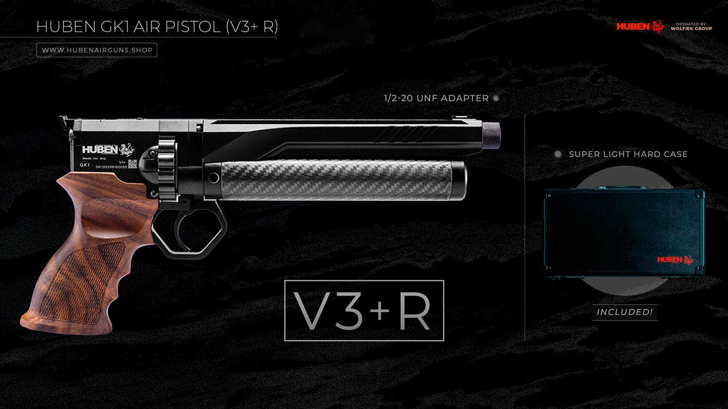 Huben GK1 V3+ R Air Pistol · Cal .22 (5.5mm)
