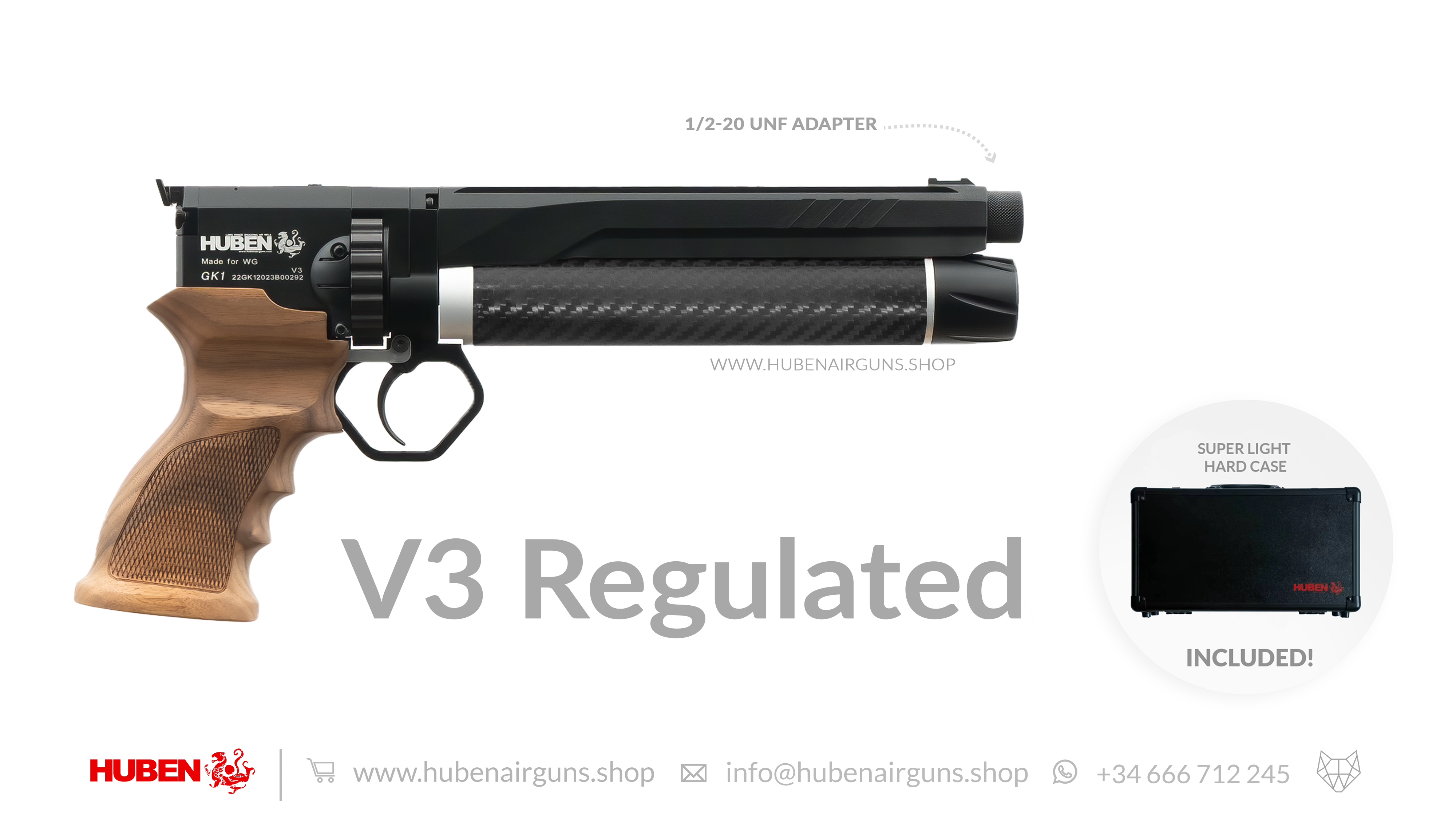 Cal .25 (6.35mm) · Custom GK1 Regulated (V3R) - HUBEN AIRGUNS SHOP