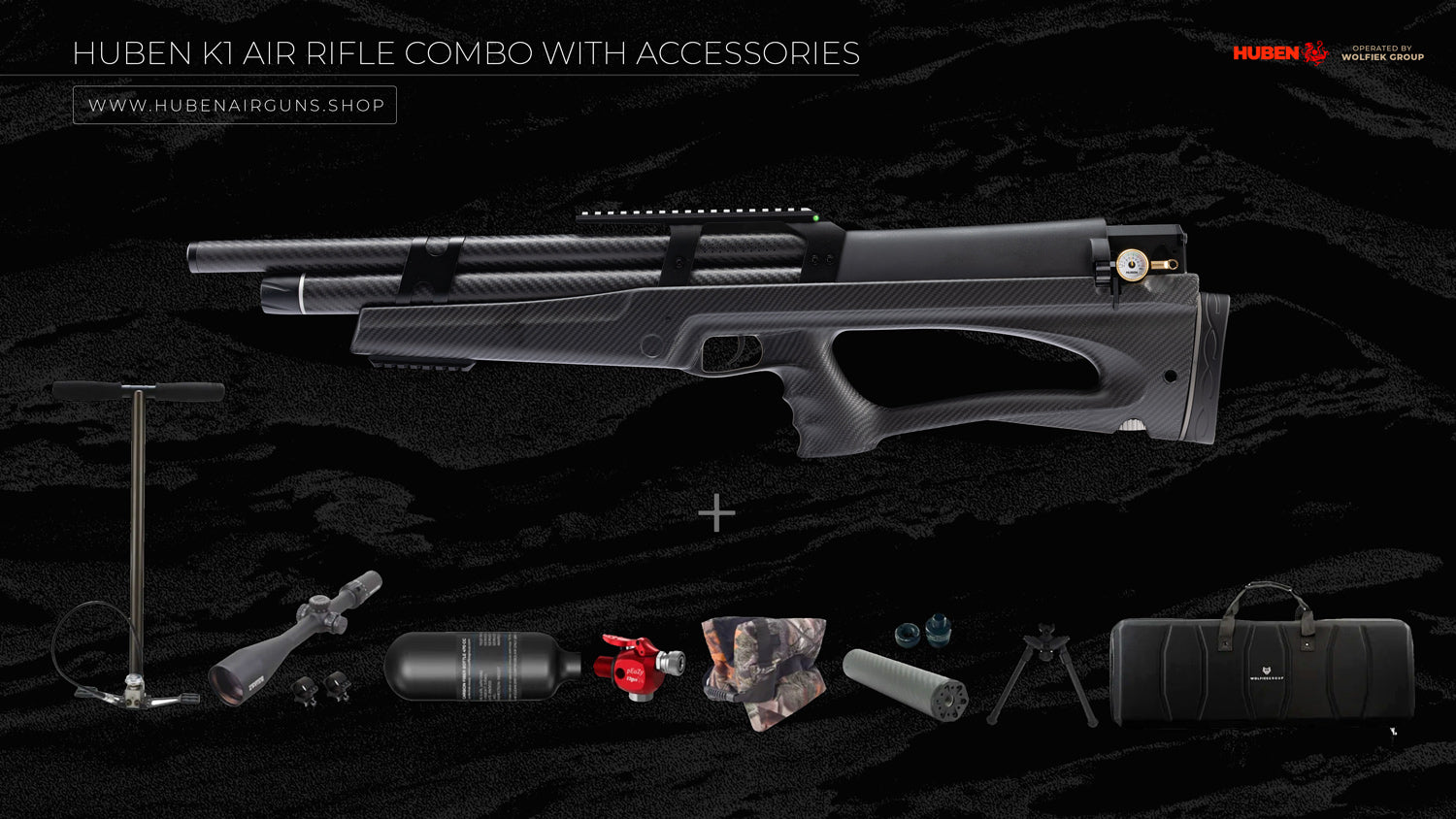 Huben K1 Air Rifle Combo with accessories