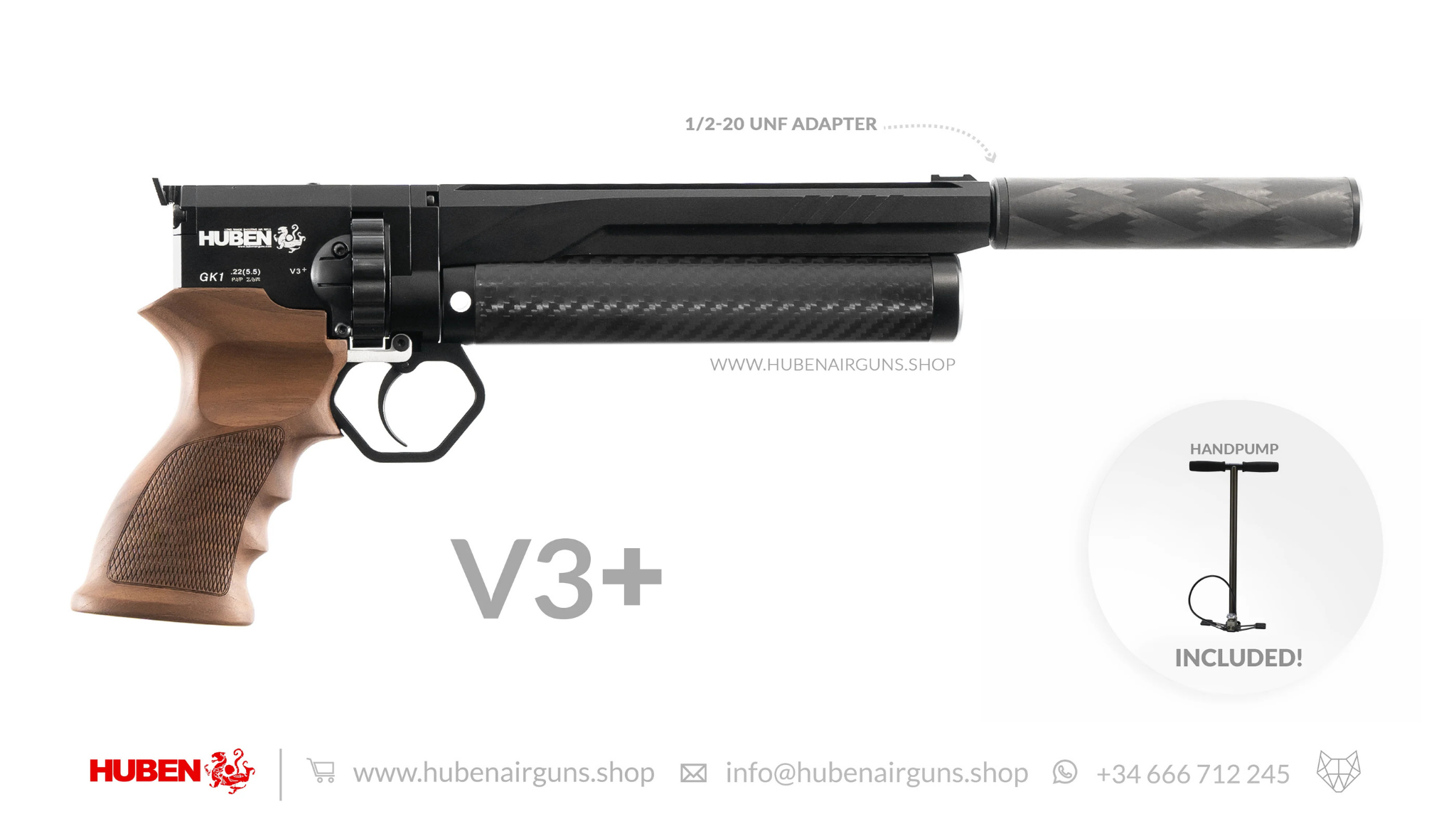 Super Combo Huben Air Pistol GK1 (V3+) and Handpump