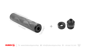 Black Huben shadow suppressor and parts.