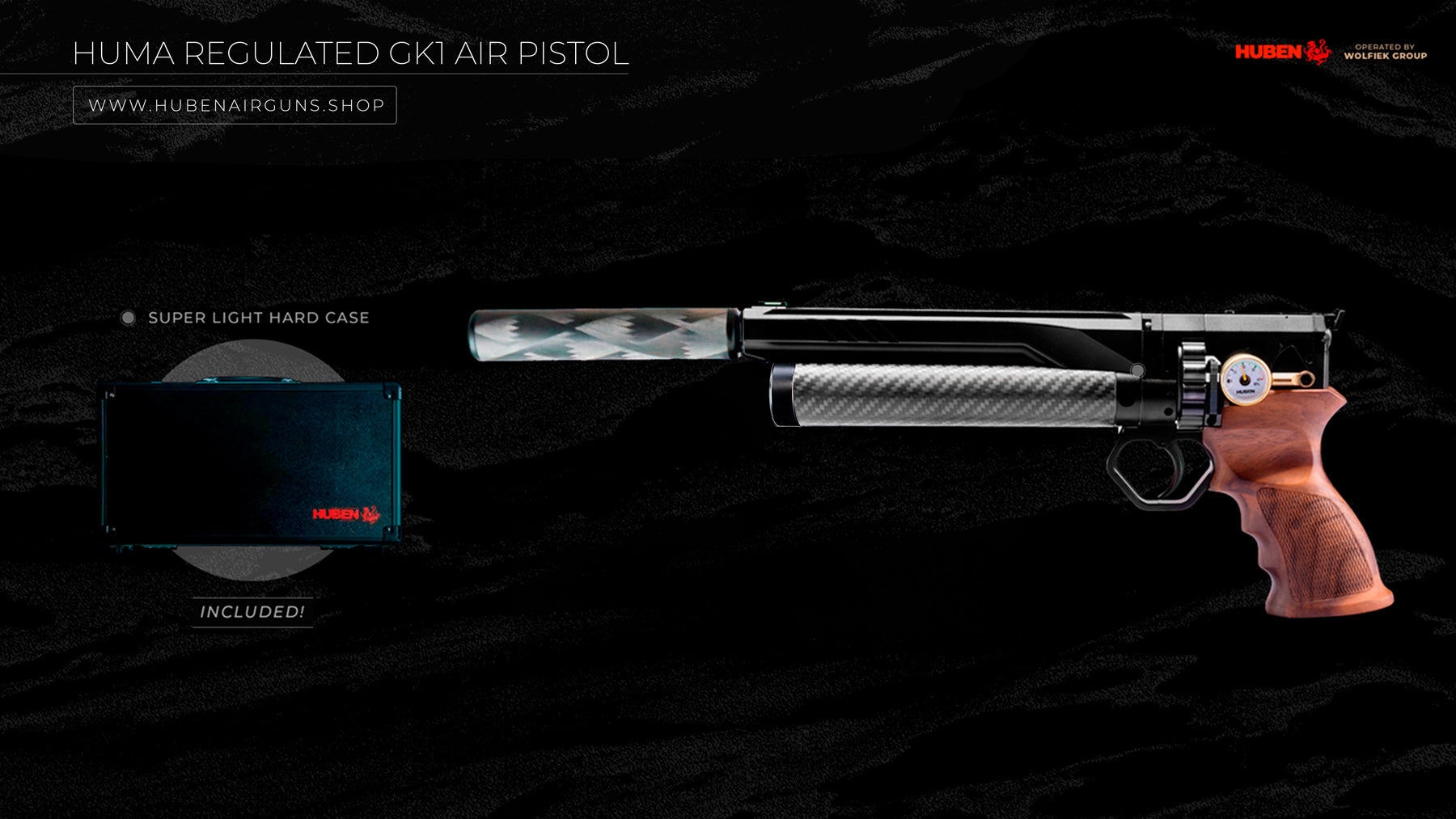 Huben Custom GK1 V3+ Air Pistol Regulated · Cal .177 (4.5mm)