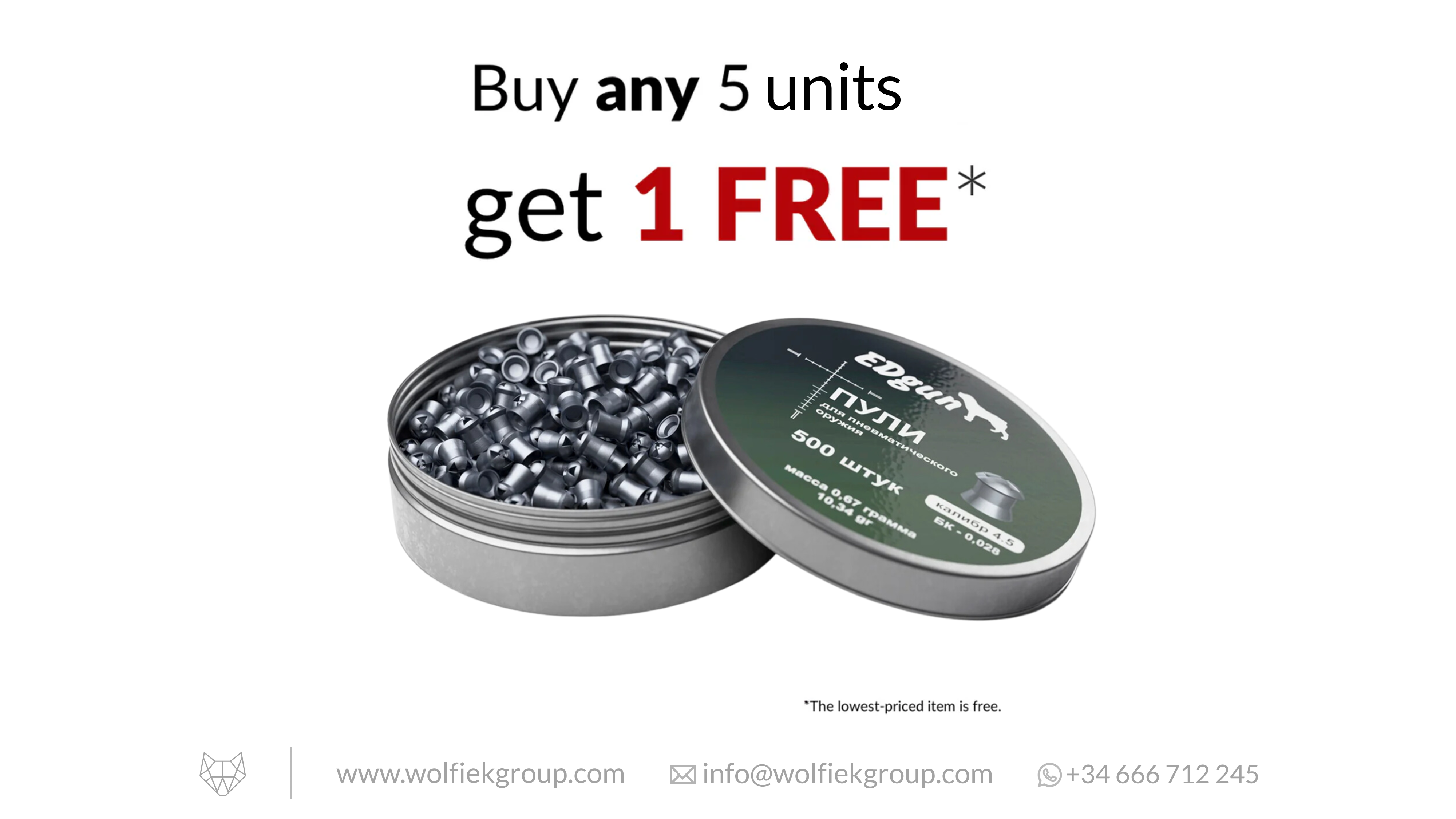EDgun Hades Airgun Pellets - Cal .177 (4.52mm) | 0.67g (10.34gr)