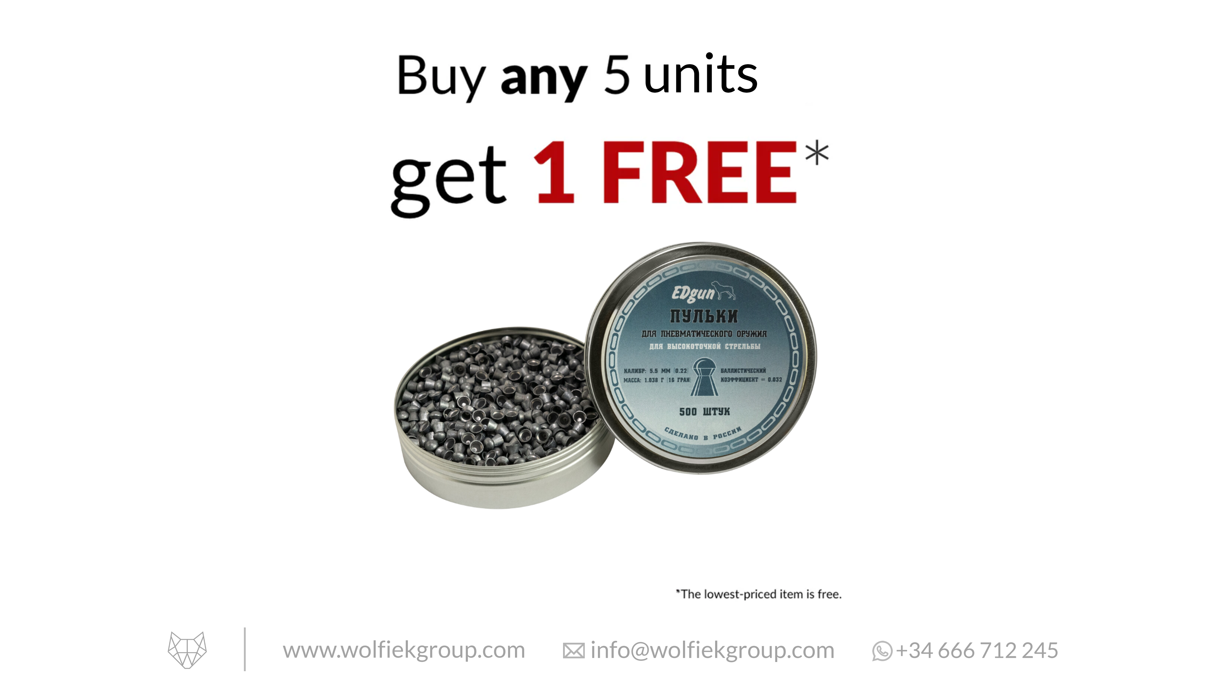 EDgun Premium Airgun Pellets (2019) - Cal .22 (5.52mm) | 1.03g (15.89gr)