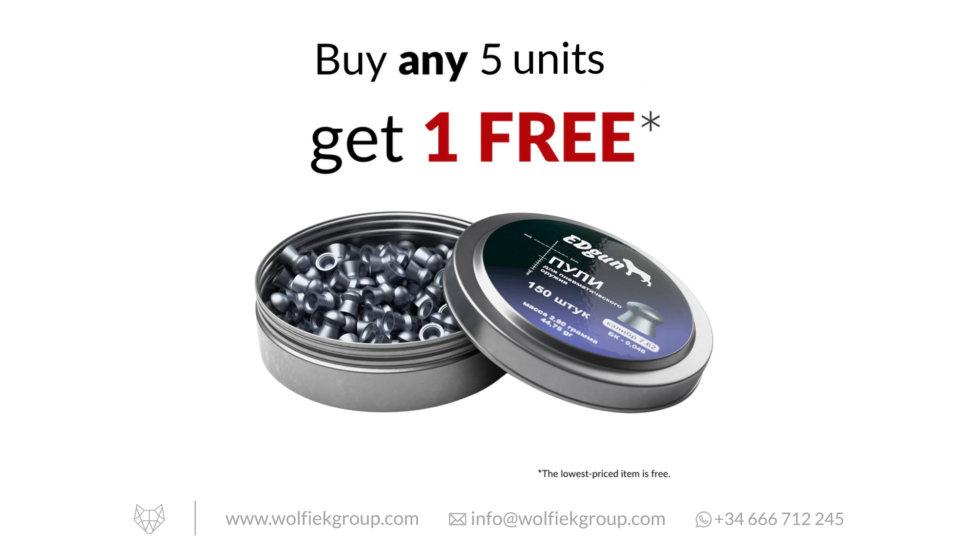 Balines EDgun Premium · Cal .30 (7,62mm) · Peso: 2.9g (44,75gr)
