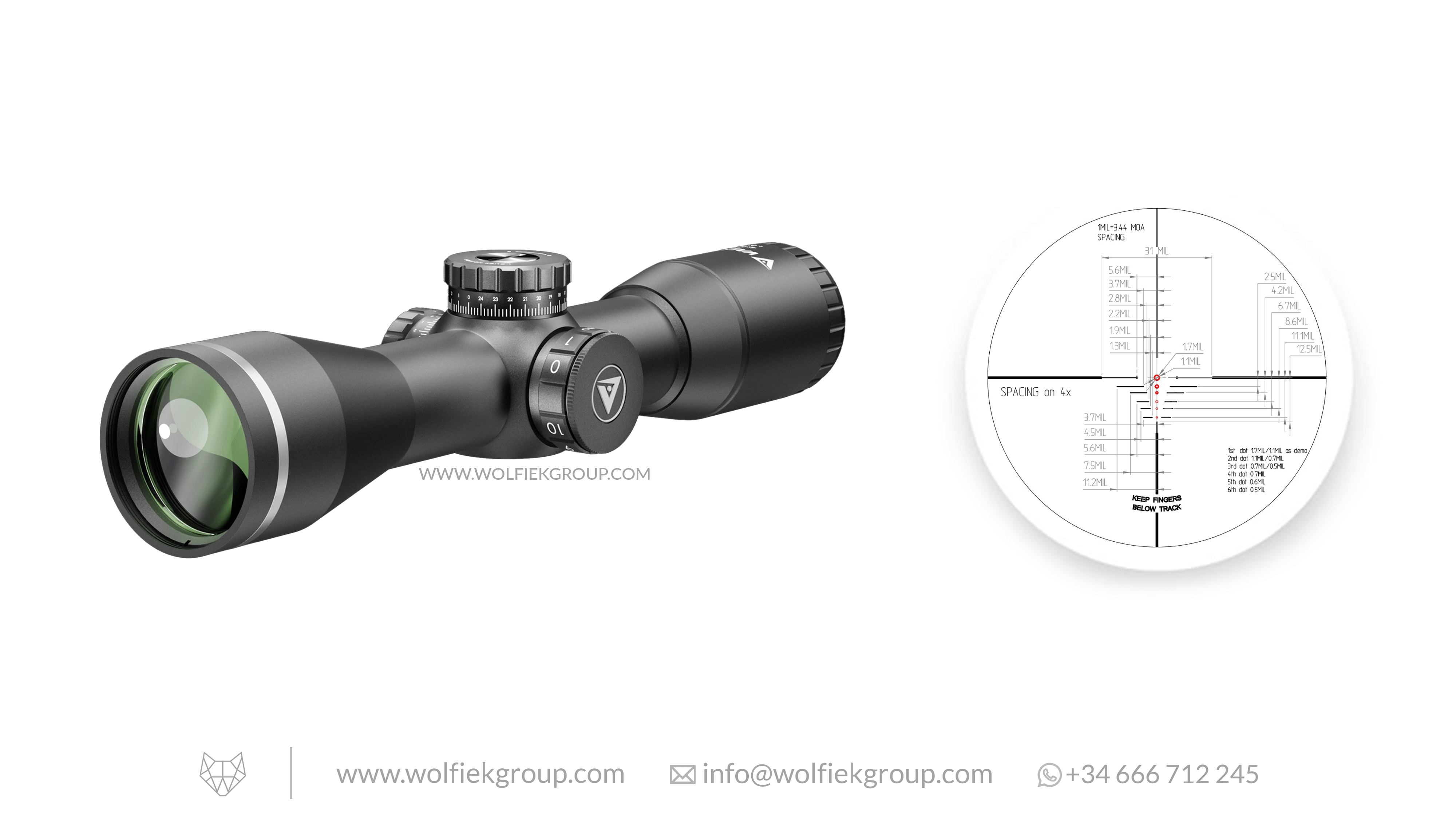 Valiant Optics Kronos Riflescope - 4x40 SIR