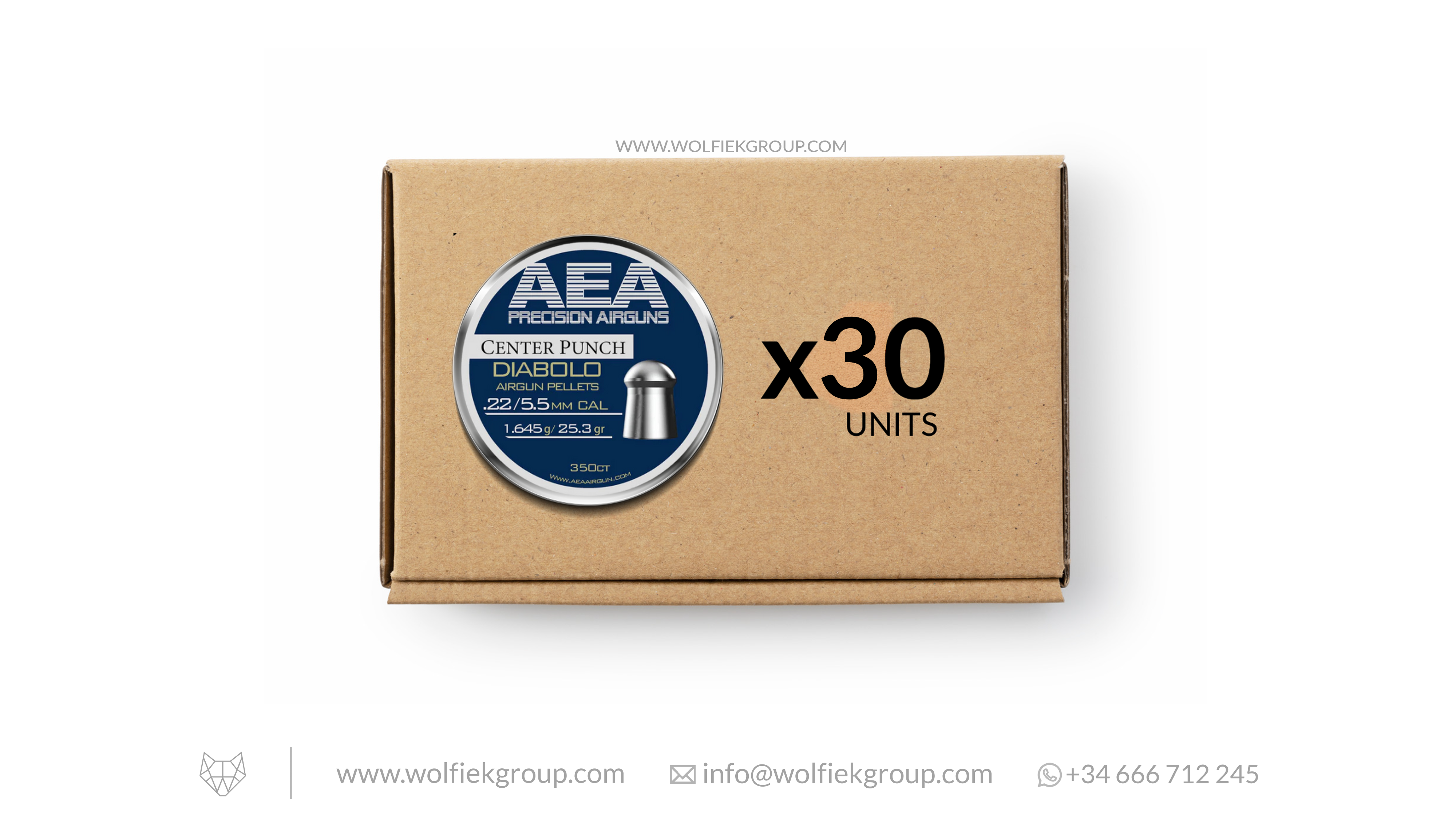 AEA Master Box Center Punch Diabolo Pellets · Domed · Cal .22 (5.5mm)