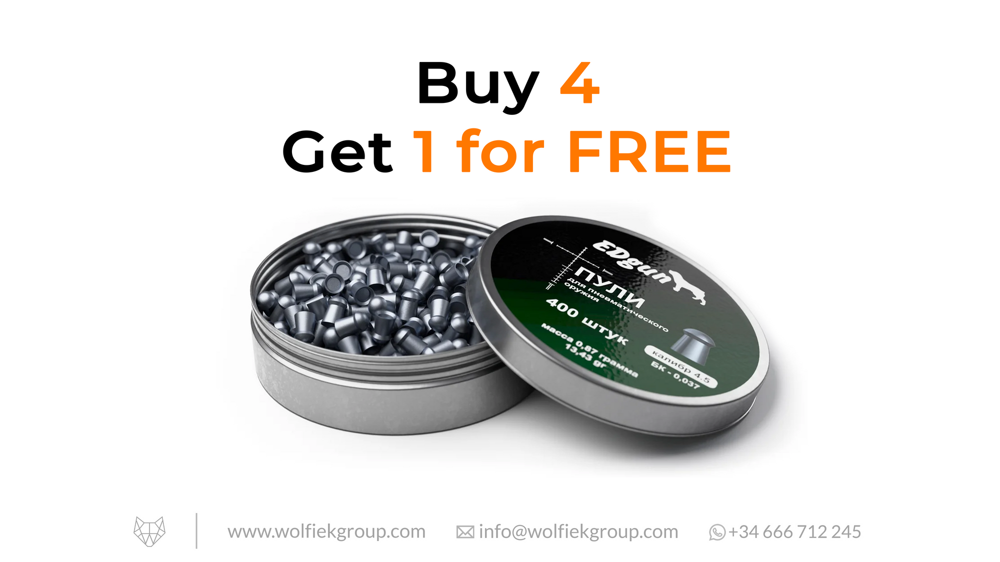 EDgun Premium Pellets · Cal .177 (4.52mm) · Weight 0,87g (13,43gr)