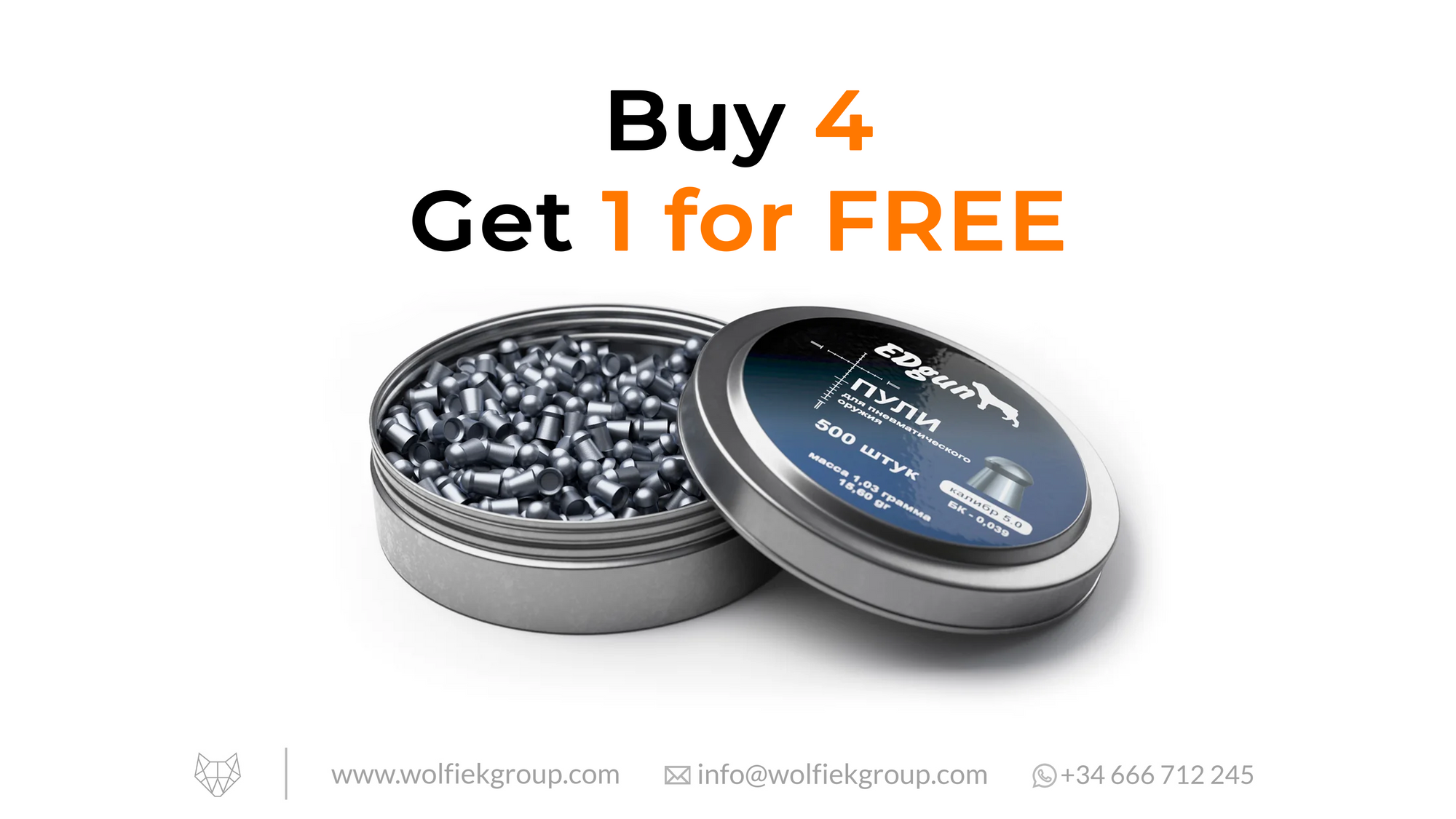 EDgun Premium Pellets · Cal .20 (5,08mm) · Weight 1,03g (15,60gr)