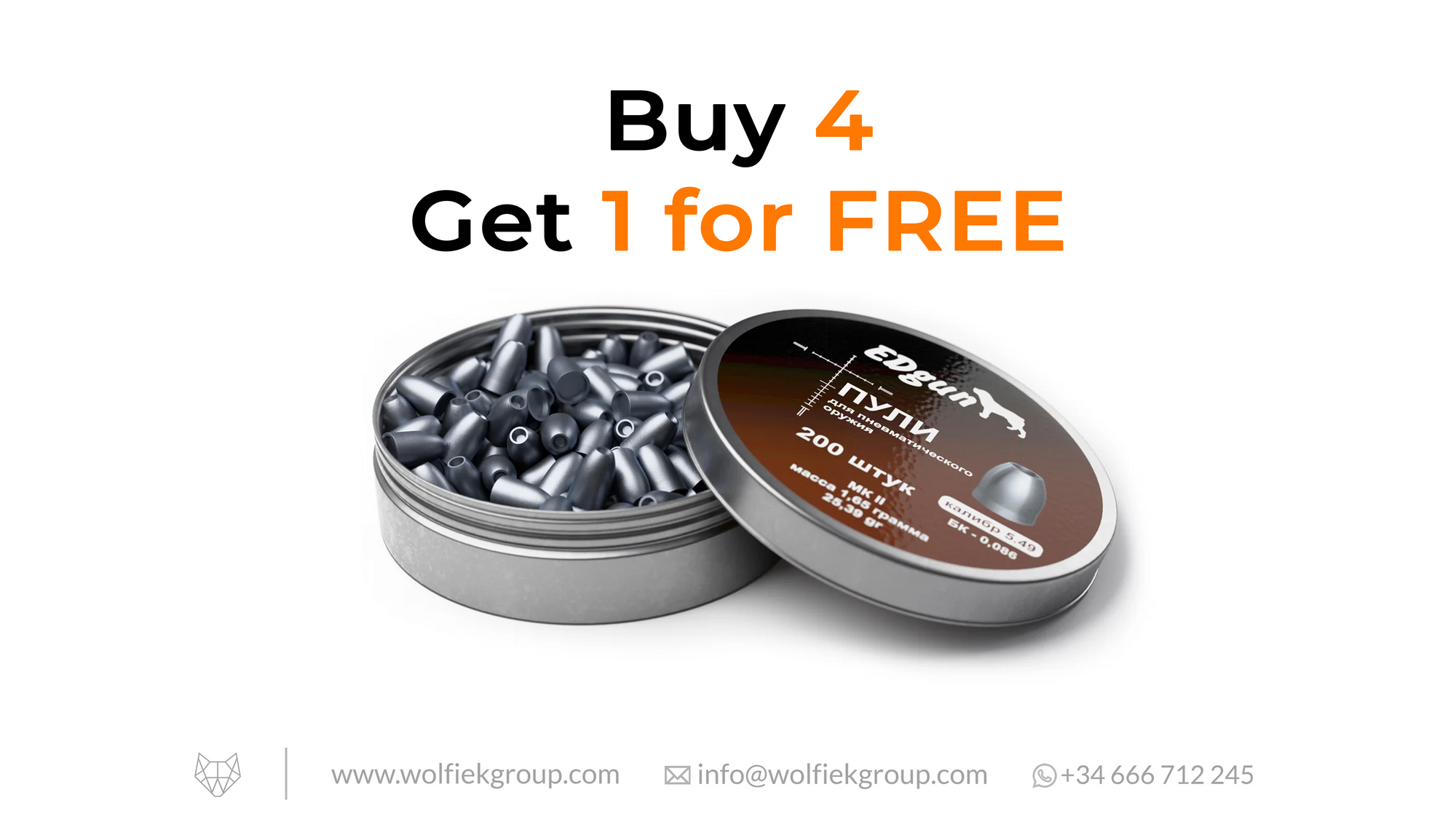 EDgun KnockOut Slugs · Cal .216 (5,49mm) · Weight 1,65g (25,40gr) MKII