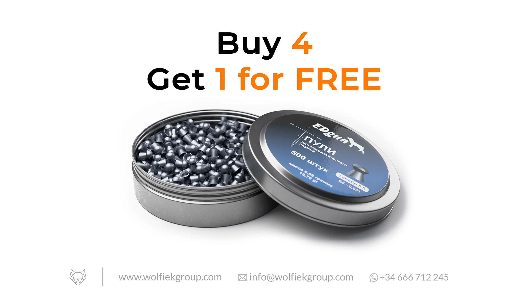 EDgun Premium Pellets · Cal .20 (5,08mm) · Weight 0,89g (13,70gr)