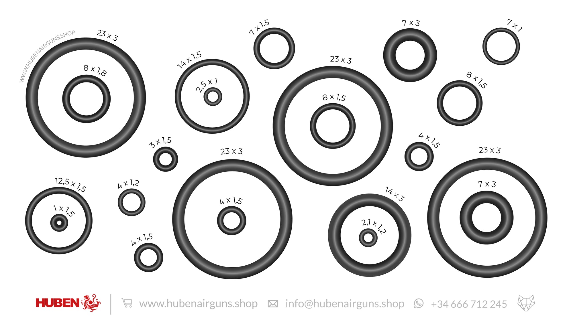 Huben complete O-rings kit