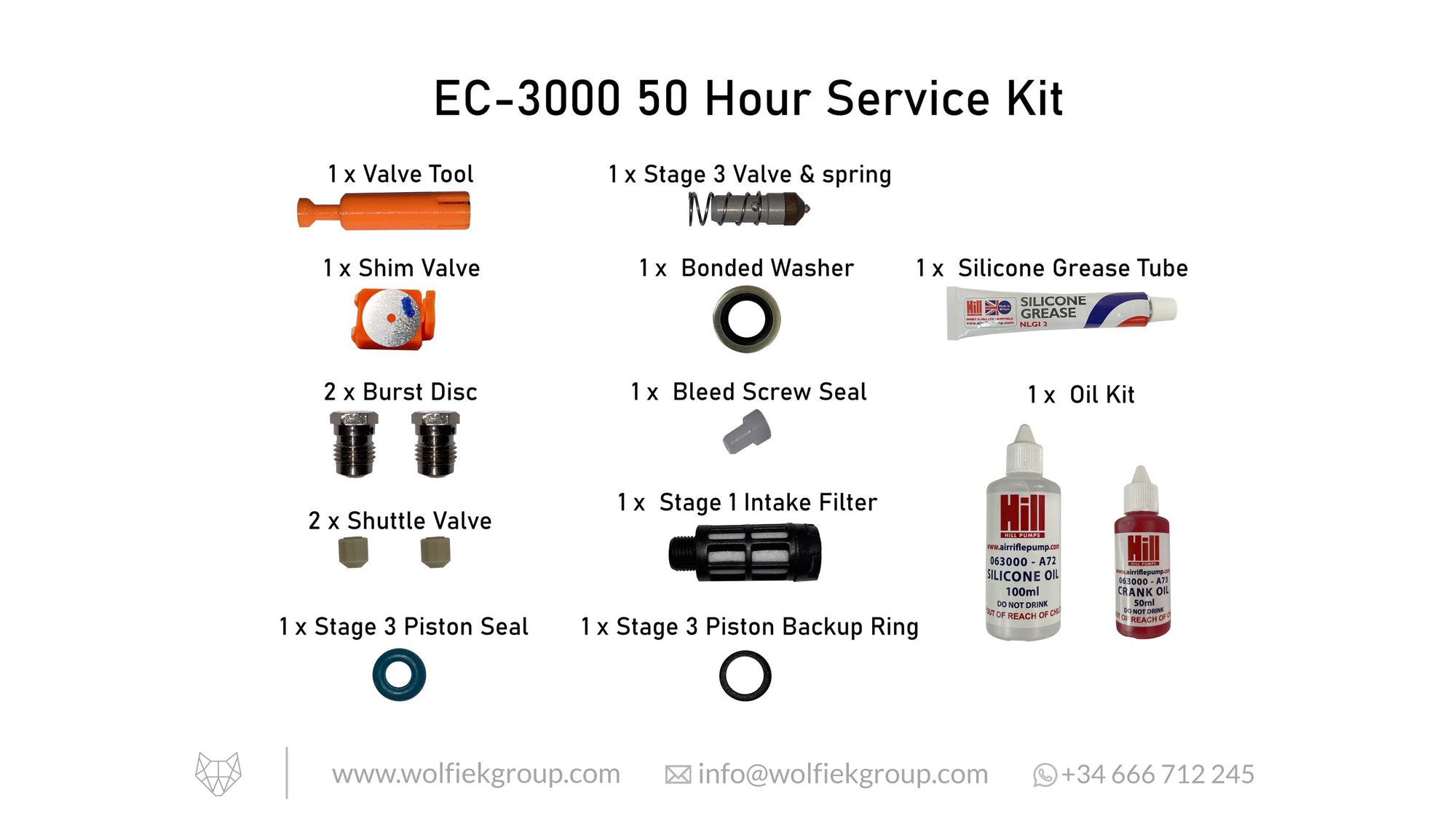 Hill EC-3000 50 Hour Service Kit